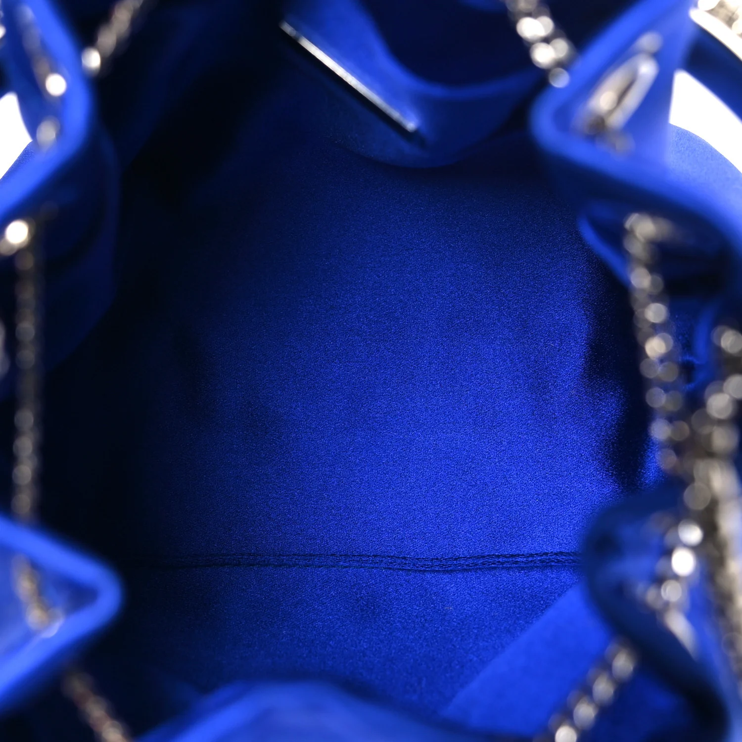 Satin Crystal Embellished Bon Bon Bag Blue - Image 5
