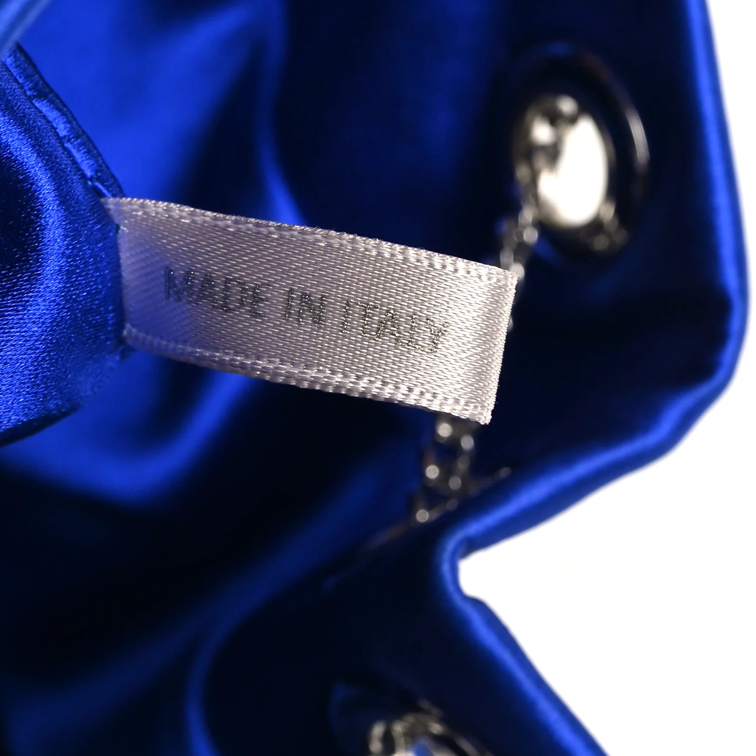 Satin Crystal Embellished Bon Bon Bag Blue - Image 7