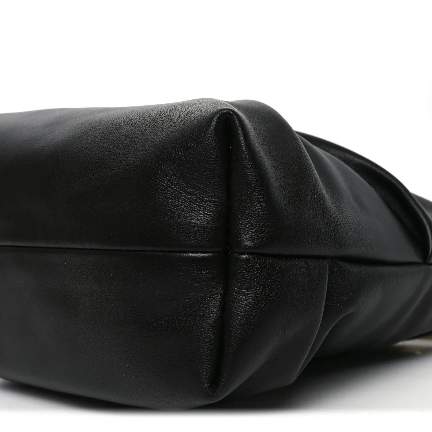 Soft Calfskin Small Diamond Hobo Black - Image 9