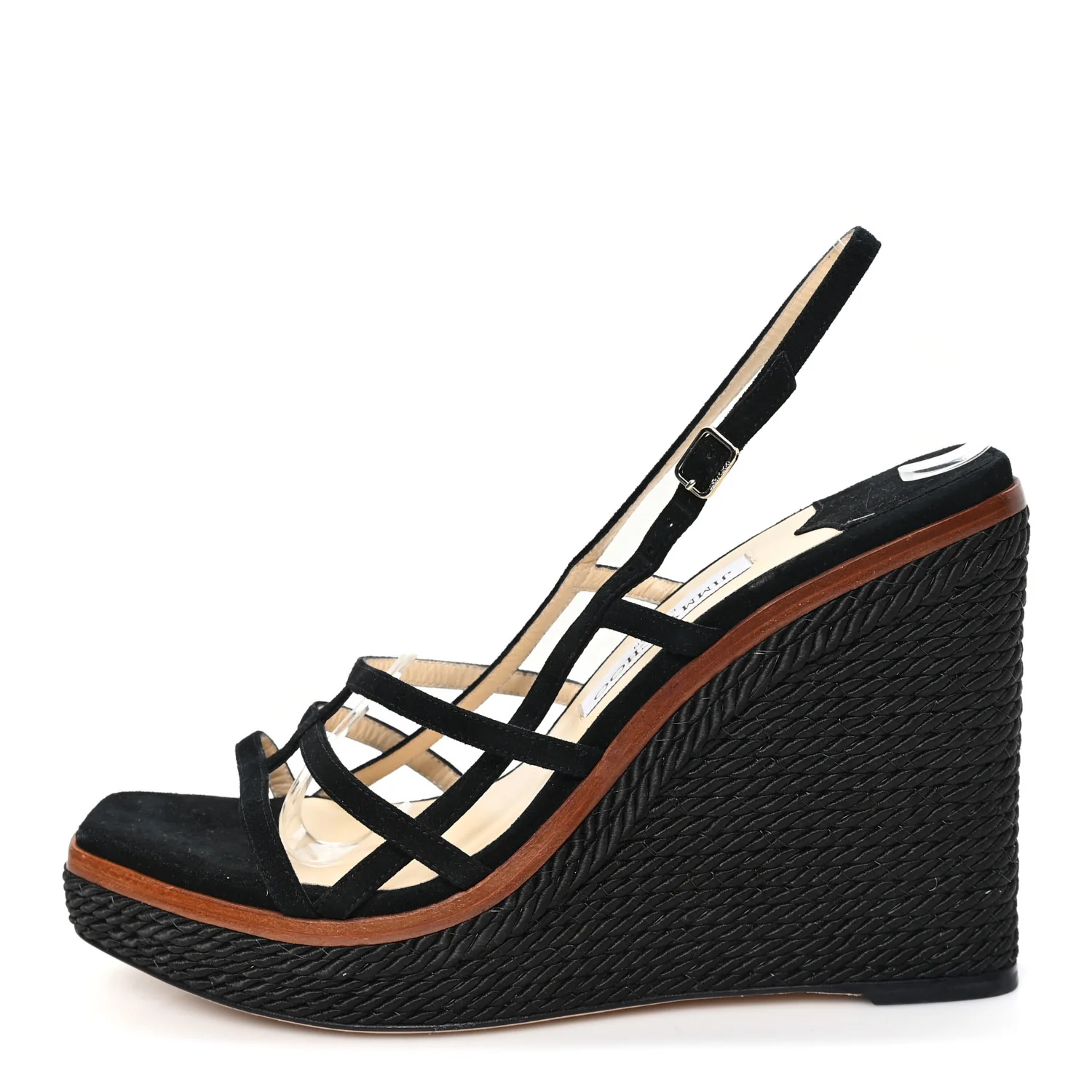 Suede Ariela 110 Wedge Sandals 41 Black