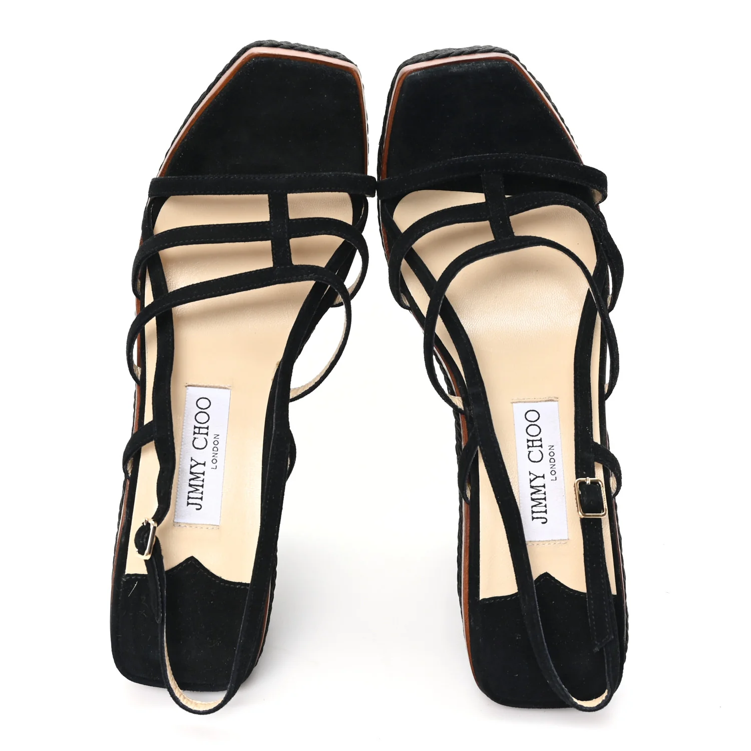 Suede Ariela 110 Wedge Sandals 41 Black - Image 2