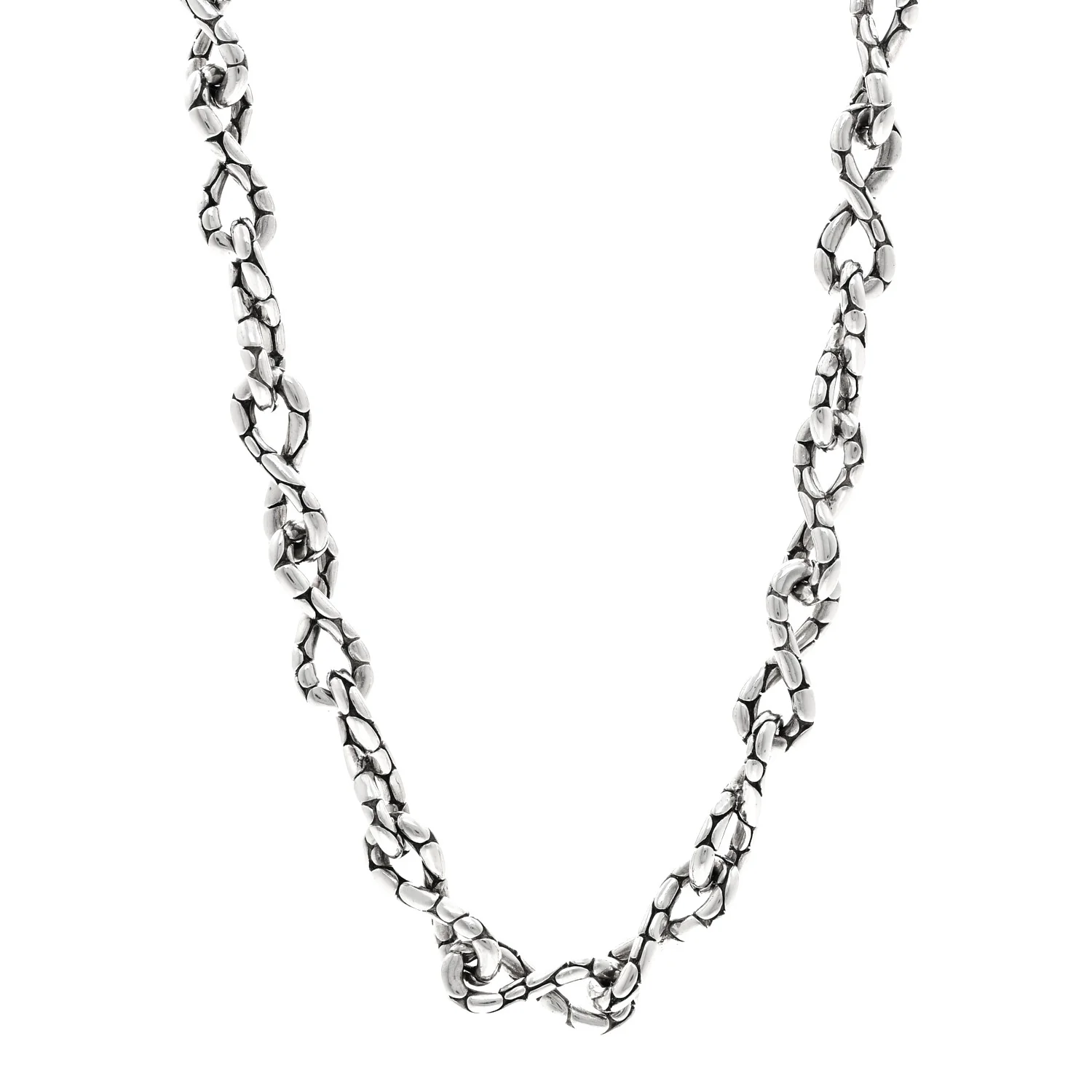 Sterling Silver Kali Pebble Infinity Chain Necklace