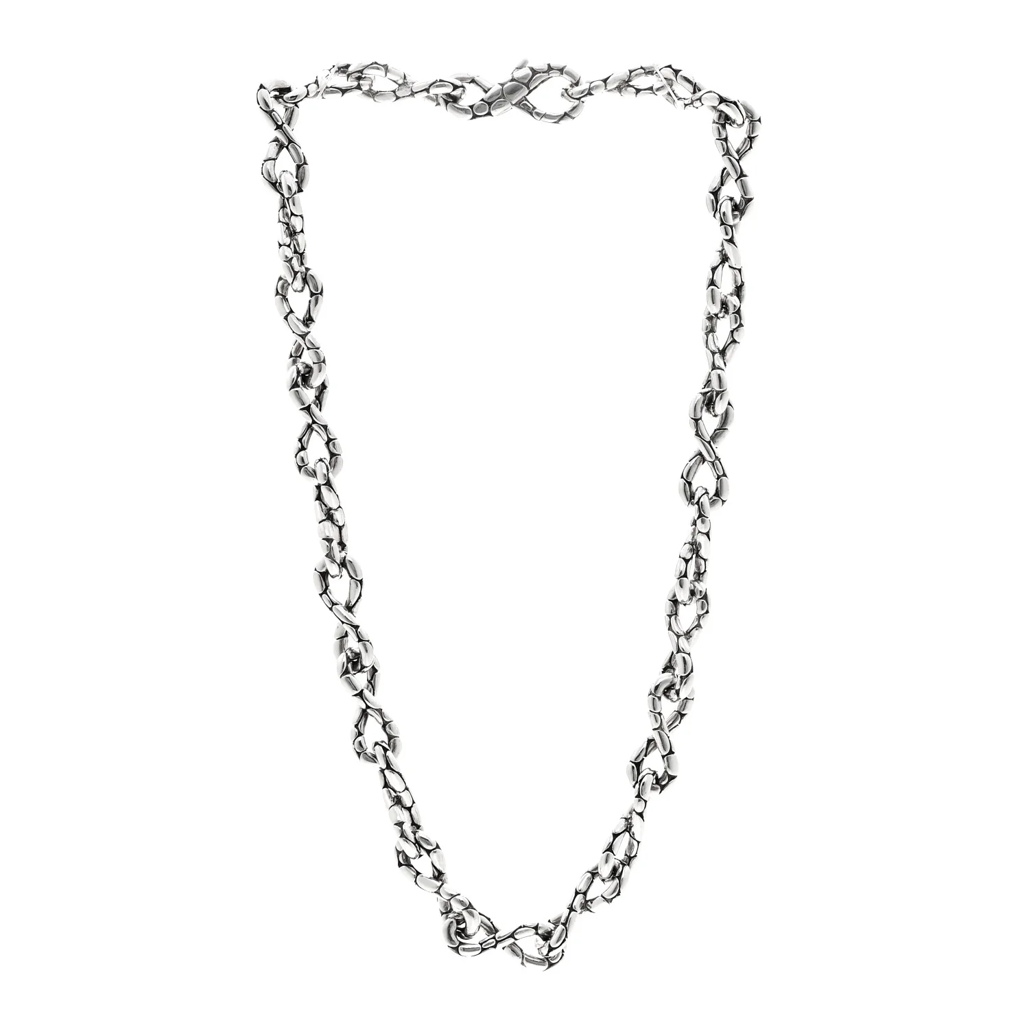 Sterling Silver Kali Pebble Infinity Chain Necklace - Image 3