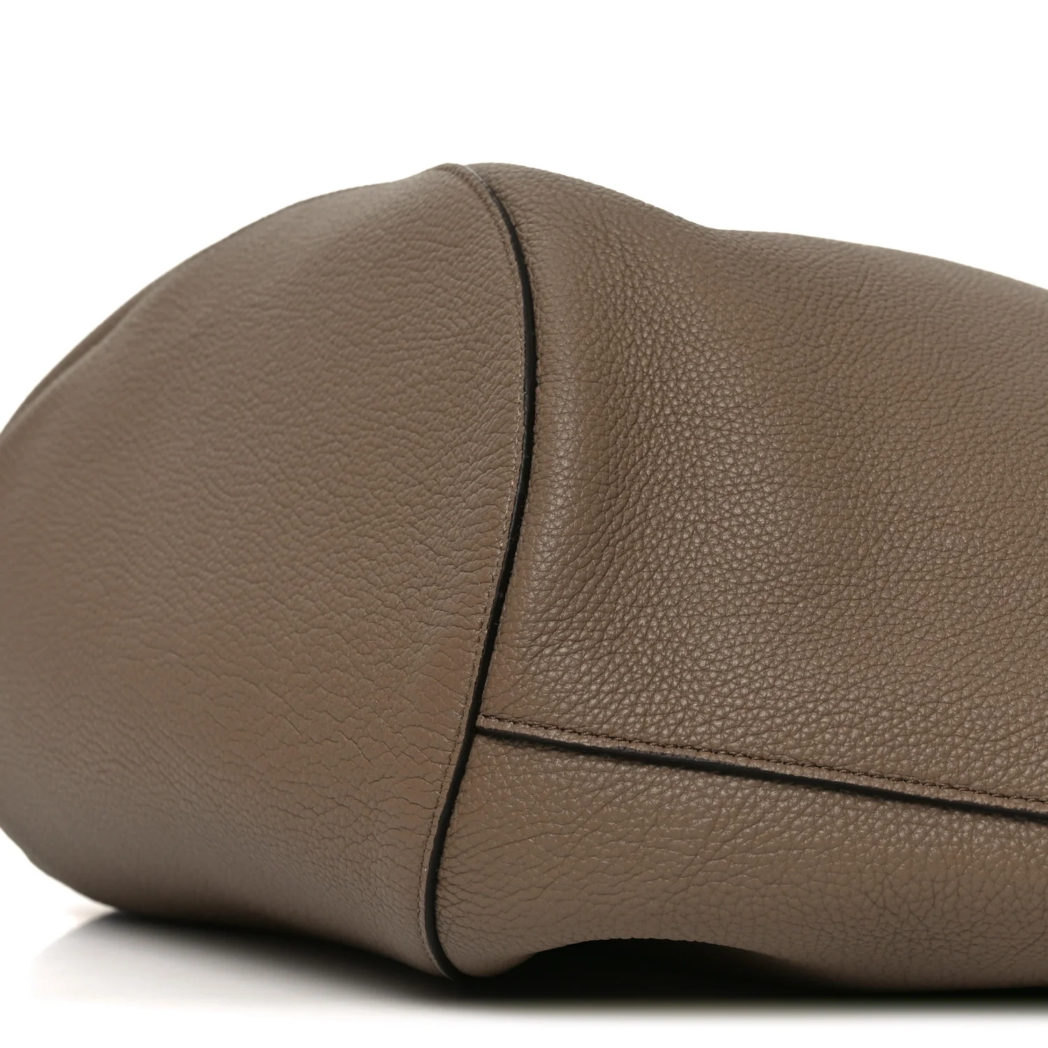 Pebbled Sport Calfskin Medium Lotus Tote Mokka - Image 10