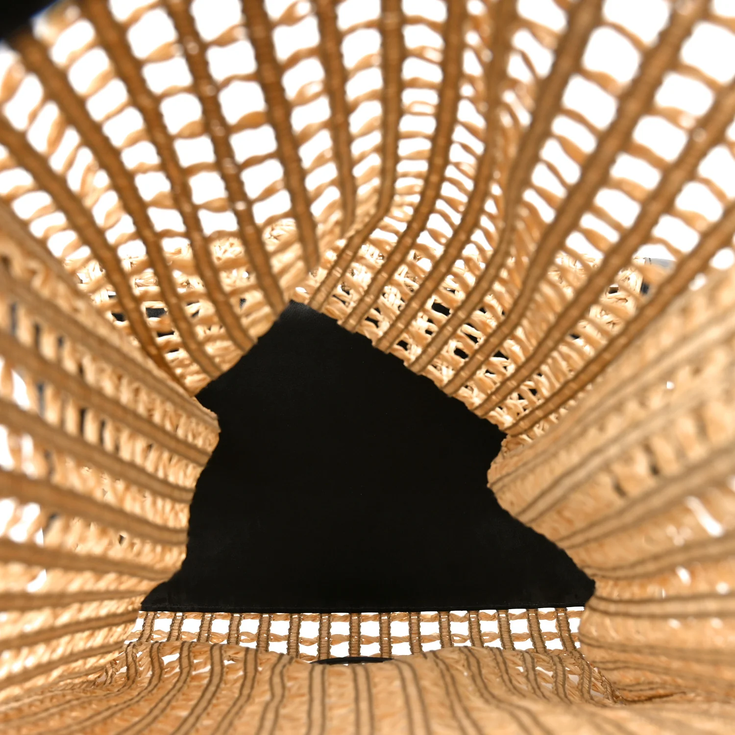 Raffia Calfskin June Cutout Palm Tote Natural Black - Image 6