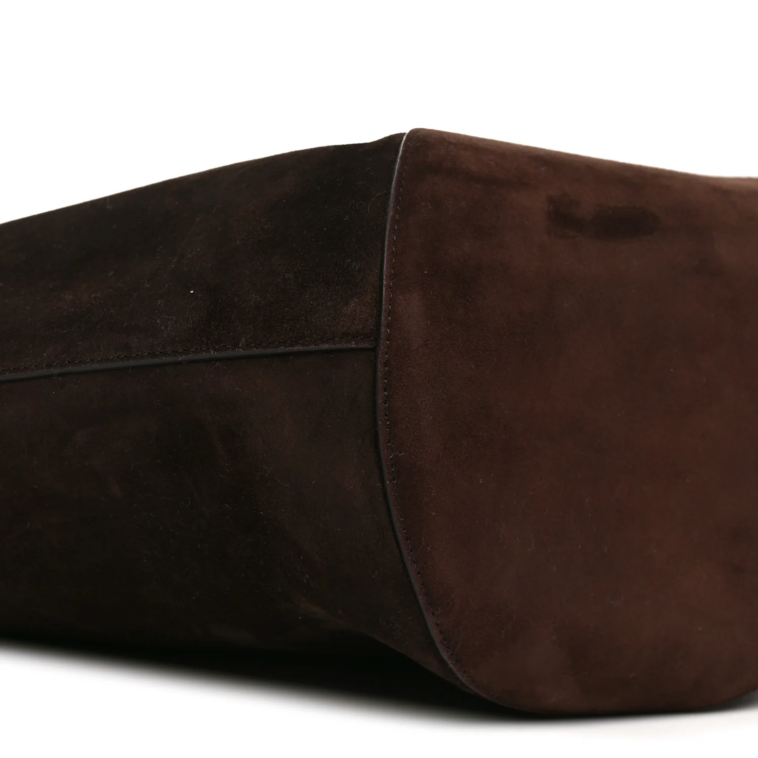 Suede Calfskin Medium Lotus Tote Coffee - Image 8