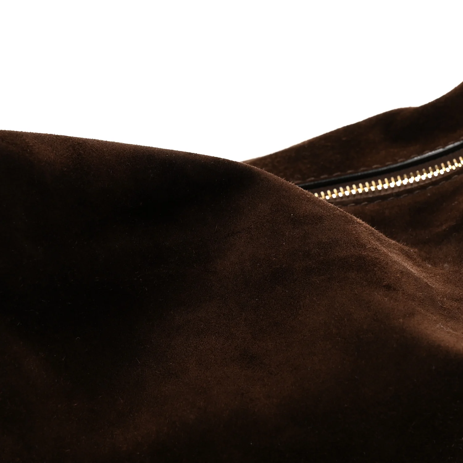 Suede Calfskin Medium Olivia Hobo Coffee - Image 7