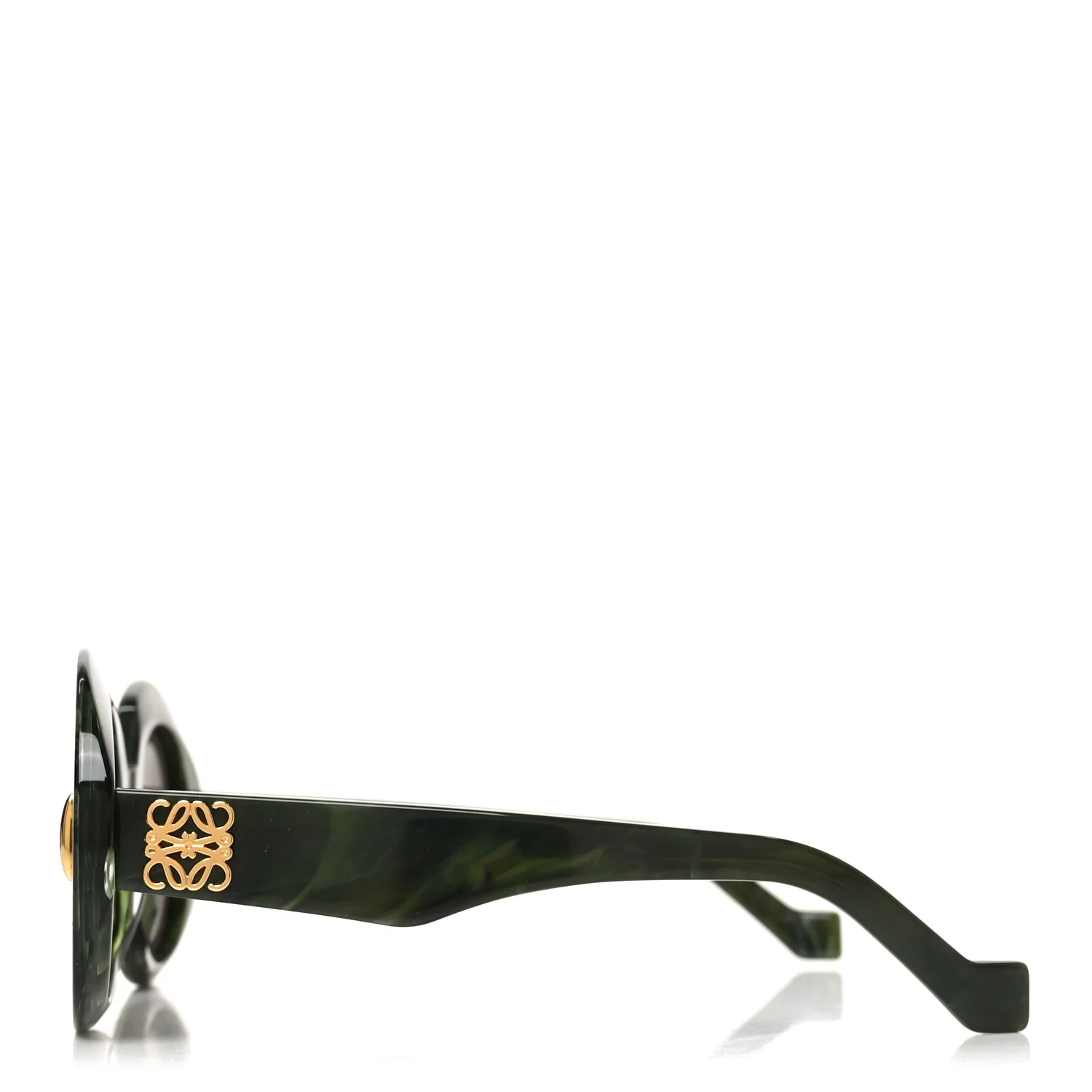 Acetate Oval Anagram Sunglasses LW40146I Green - Image 3