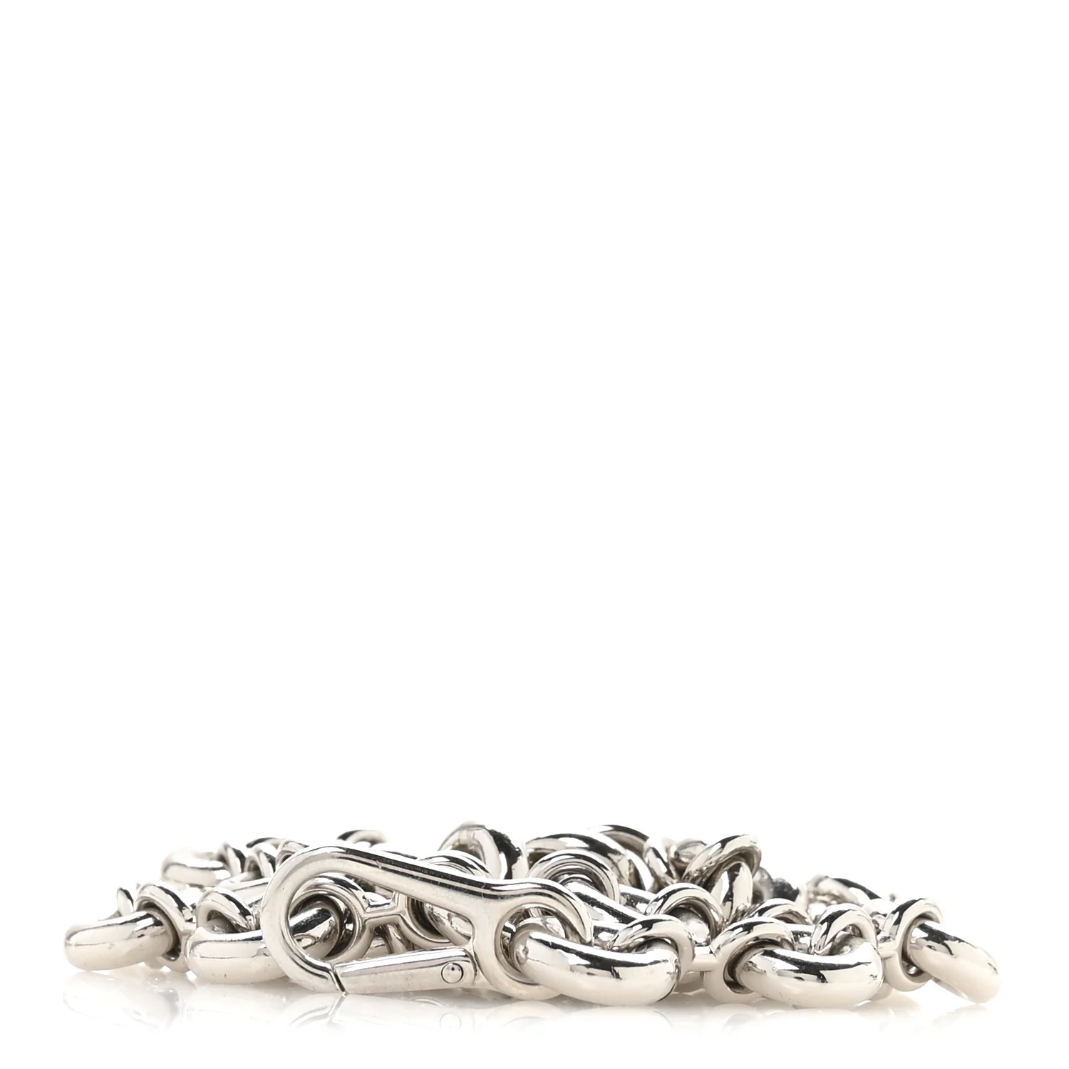 Aluminum Stainless Steel Chunky Donut Chain Shoulder Strap Silver
