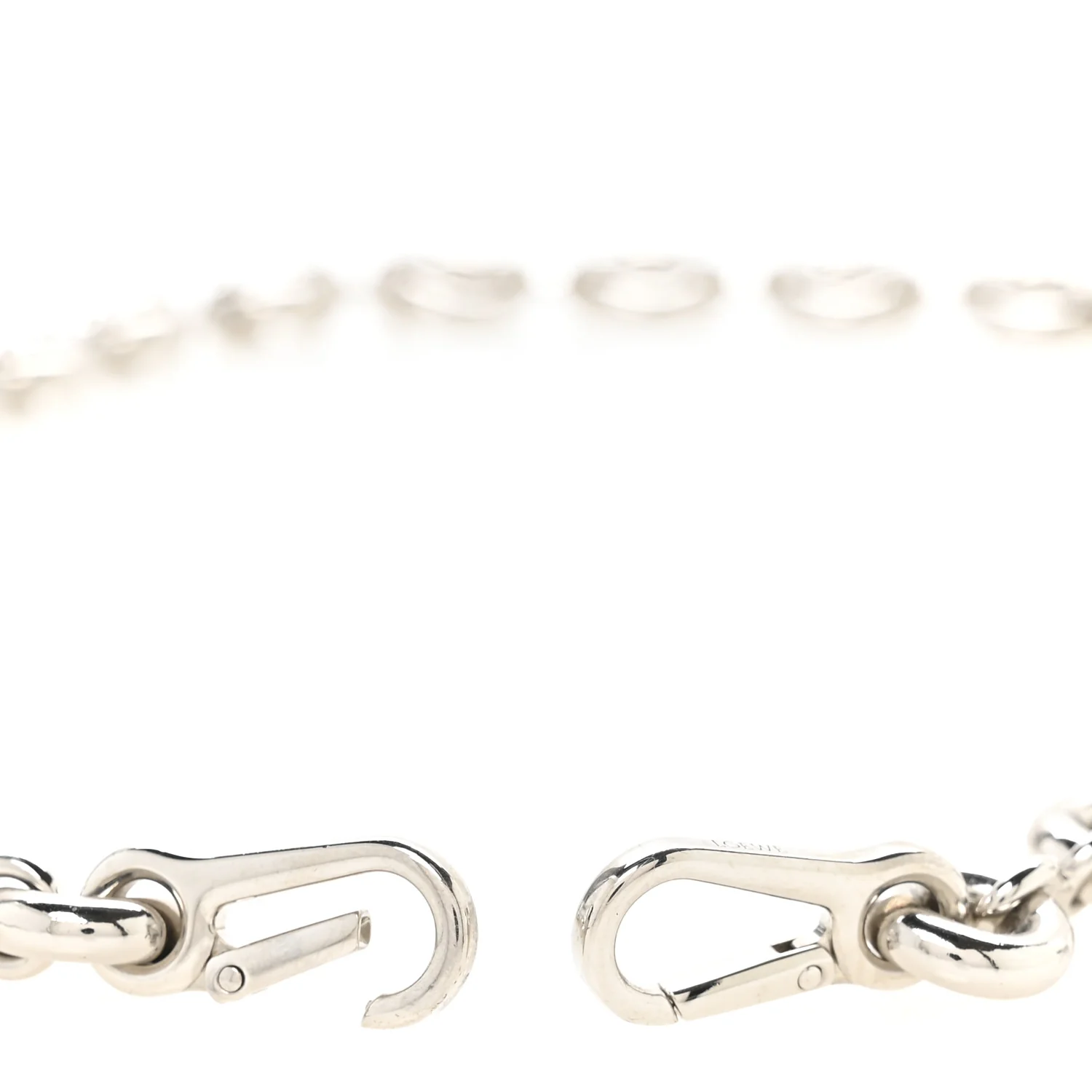 Aluminum Stainless Steel Chunky Donut Chain Shoulder Strap Silver - Image 3