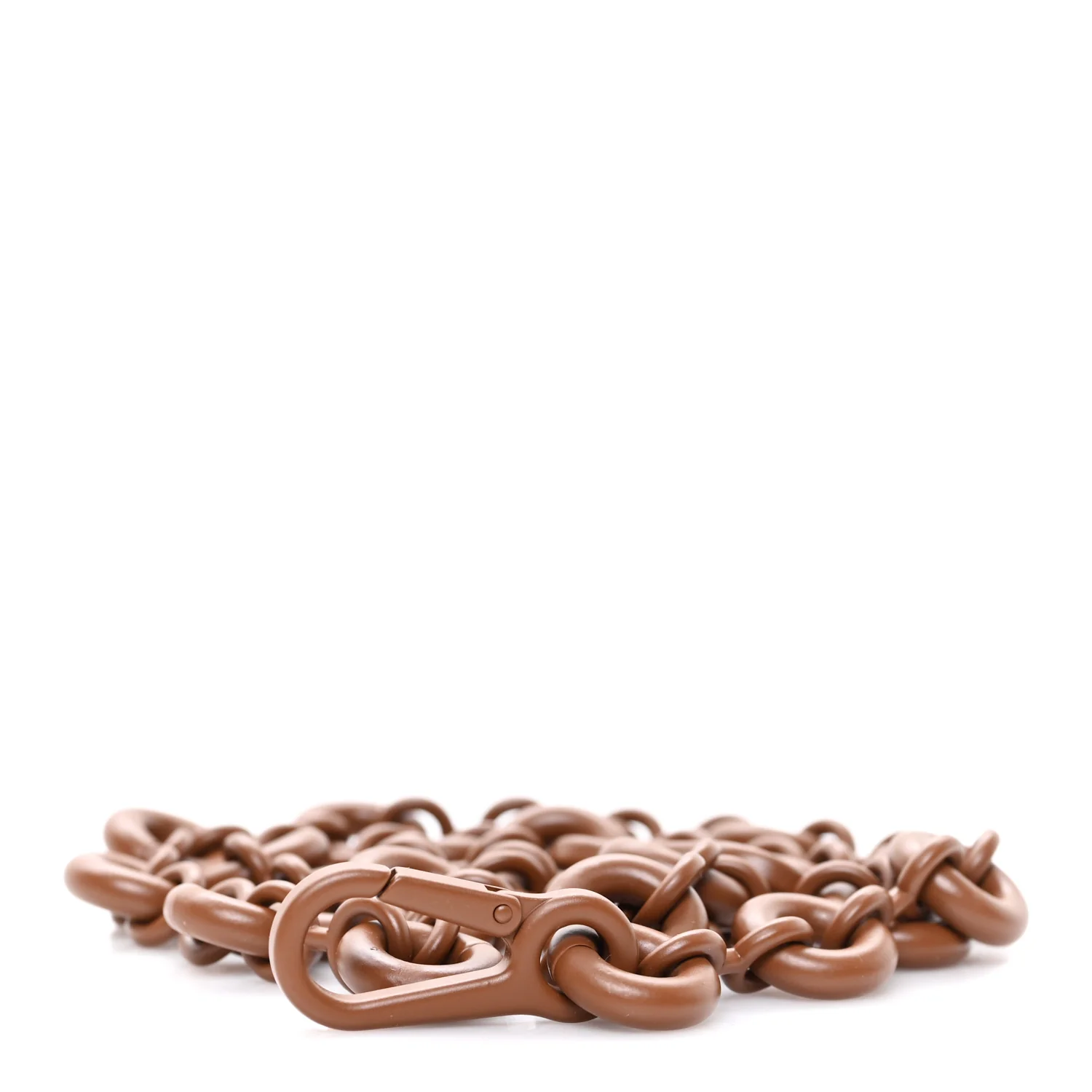 Brass Monochrome Donut Chain Shoulder Strap Pecan