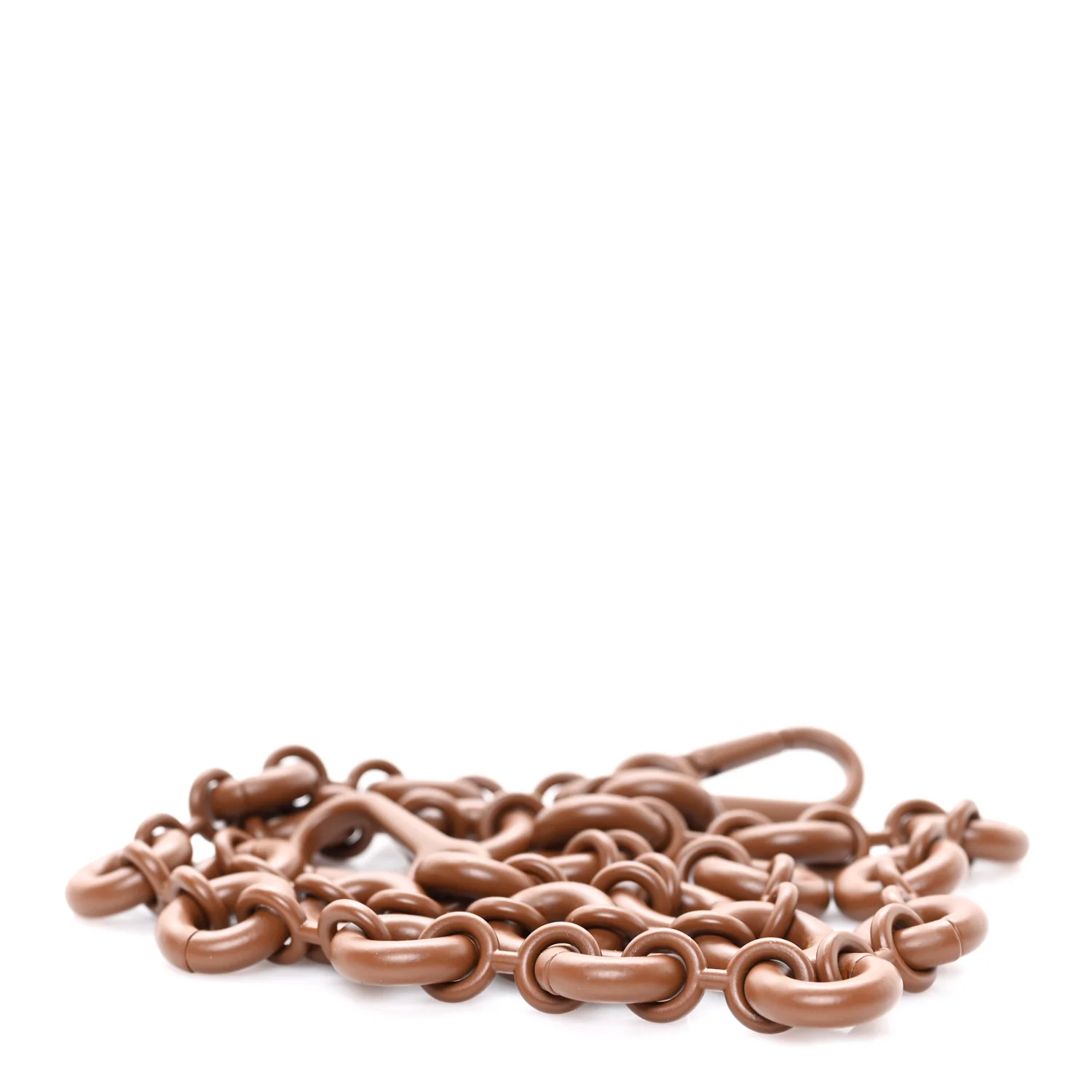 Brass Monochrome Donut Chain Shoulder Strap Pecan - Image 2