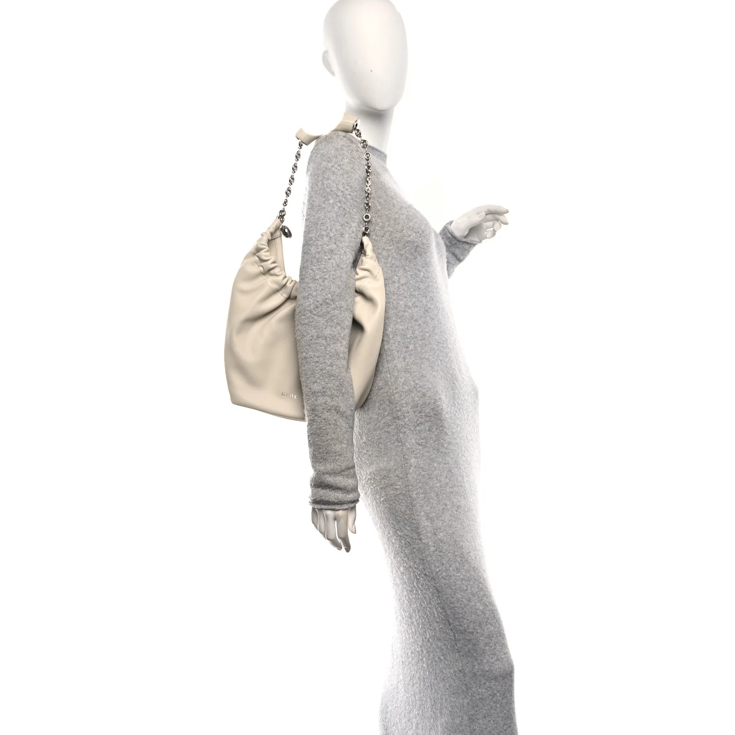 Buttery Nappa Lambskin Small Squeeze Bag Sea Salt - Image 2
