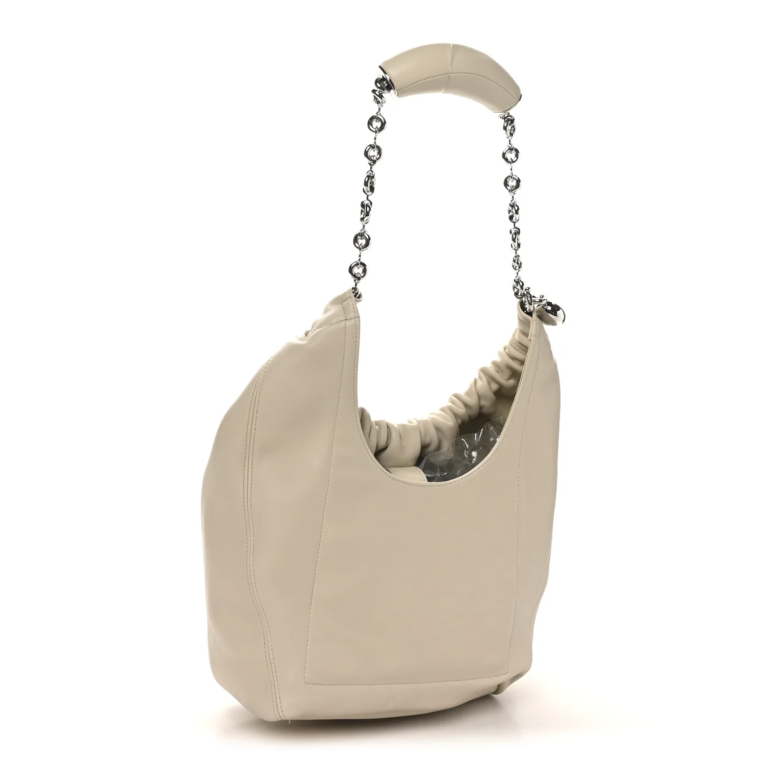 Buttery Nappa Lambskin Small Squeeze Bag Sea Salt - Image 3