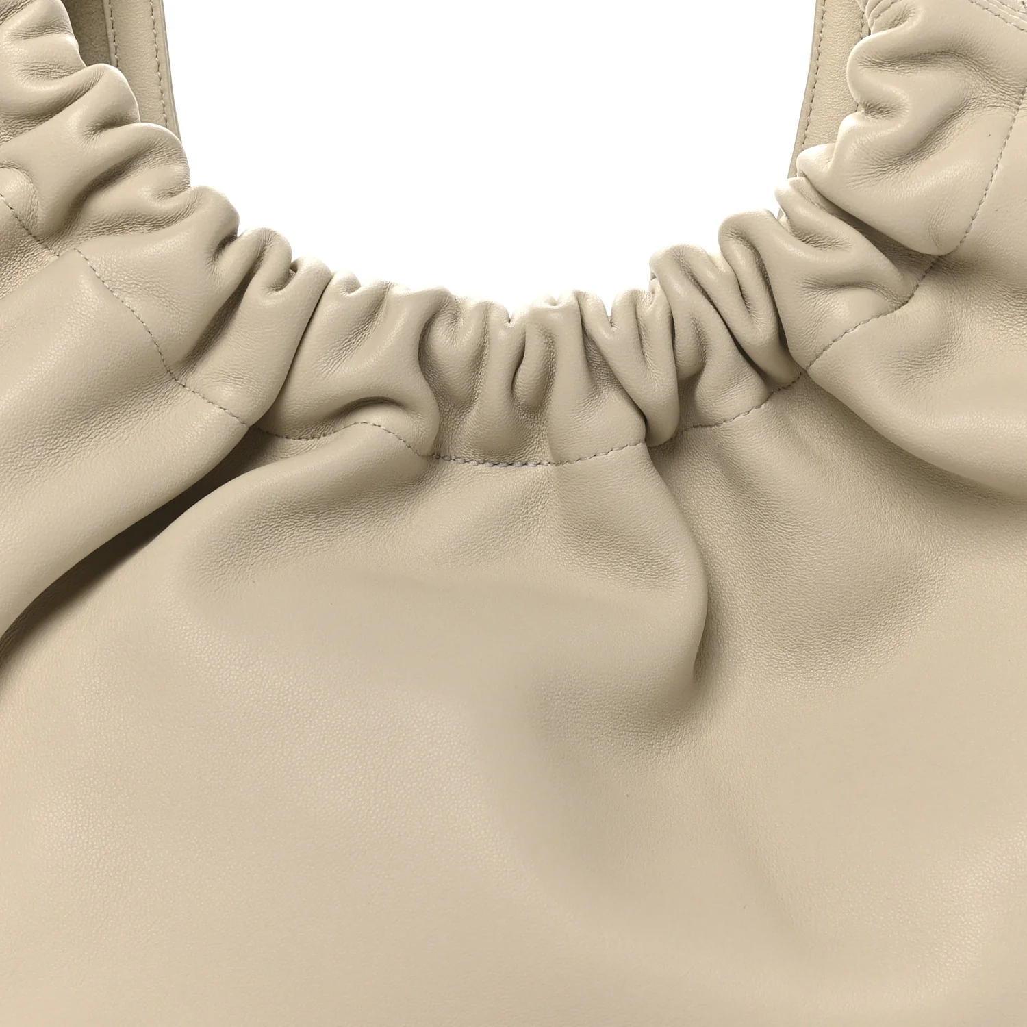 Buttery Nappa Lambskin Small Squeeze Bag Sea Salt - Image 7
