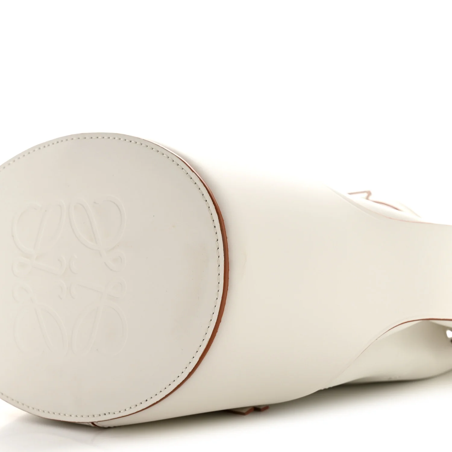Calfskin Balloon Bucket Bag Soft White - Image 10