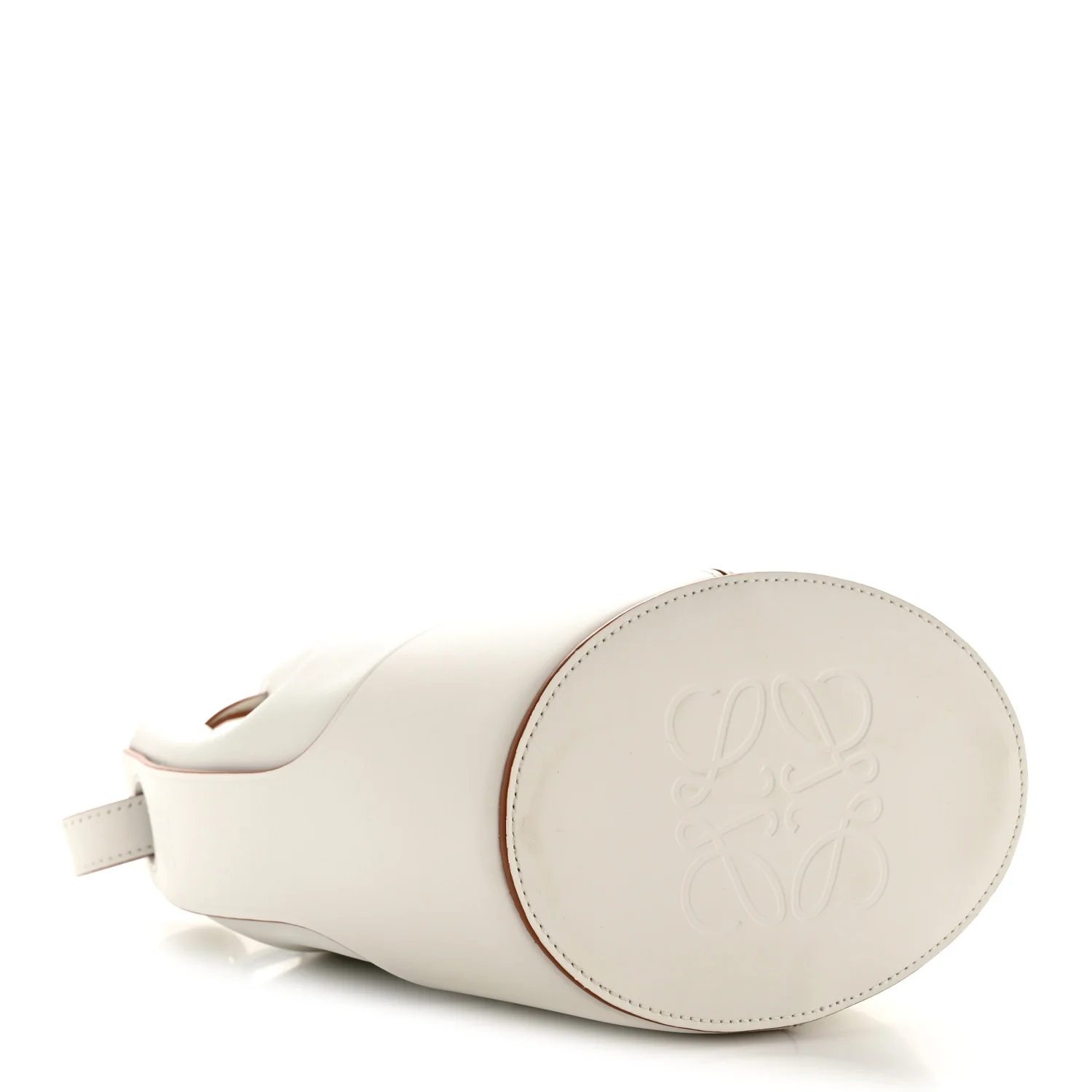 Calfskin Balloon Bucket Bag Soft White - Image 4