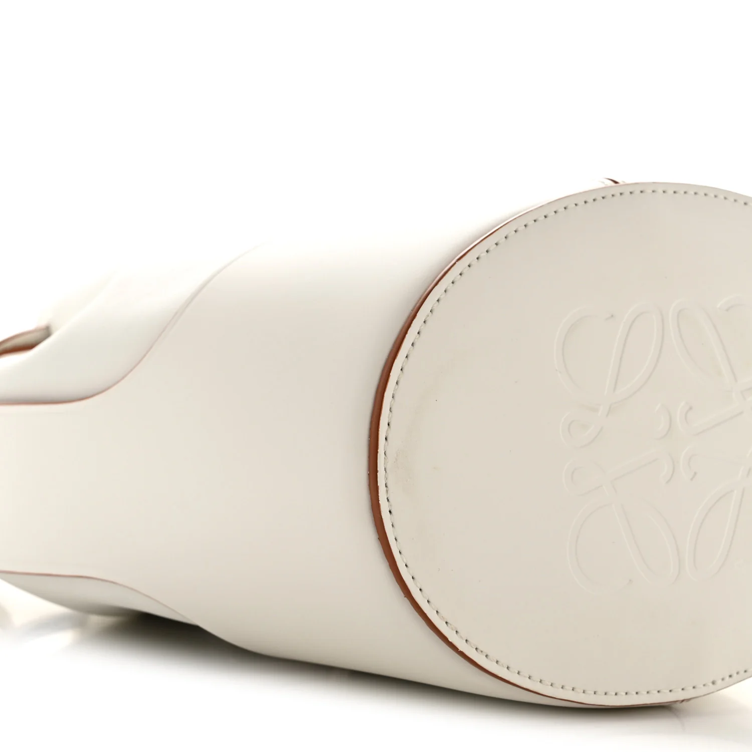 Calfskin Balloon Bucket Bag Soft White - Image 9