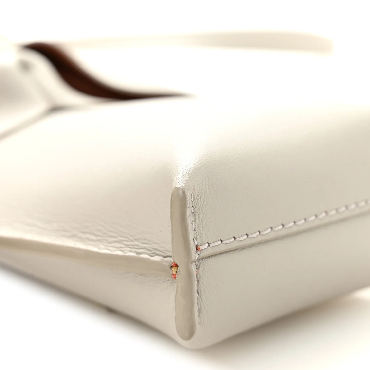 Calfskin Bunny Pouch Crossbody Bag Ghost - Image 9