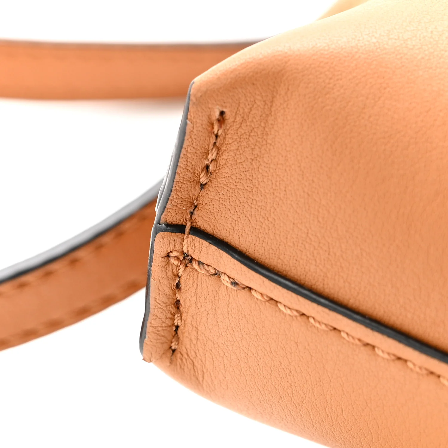 Calfskin Elephant Pouch Crossbody Bag Tan - Image 11