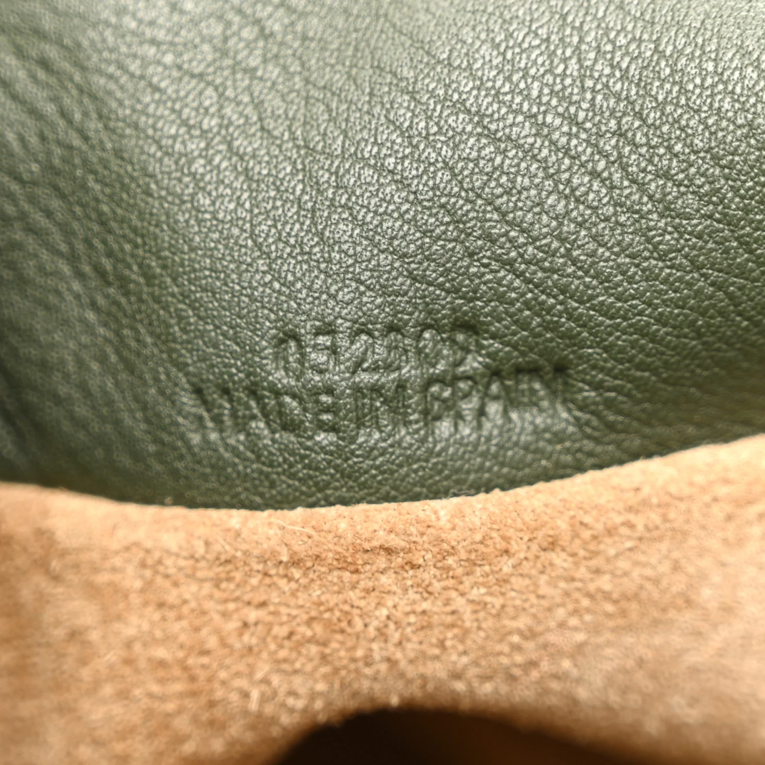 Calfskin Flamenco Knot Clutch Vintage Khaki - Image 13