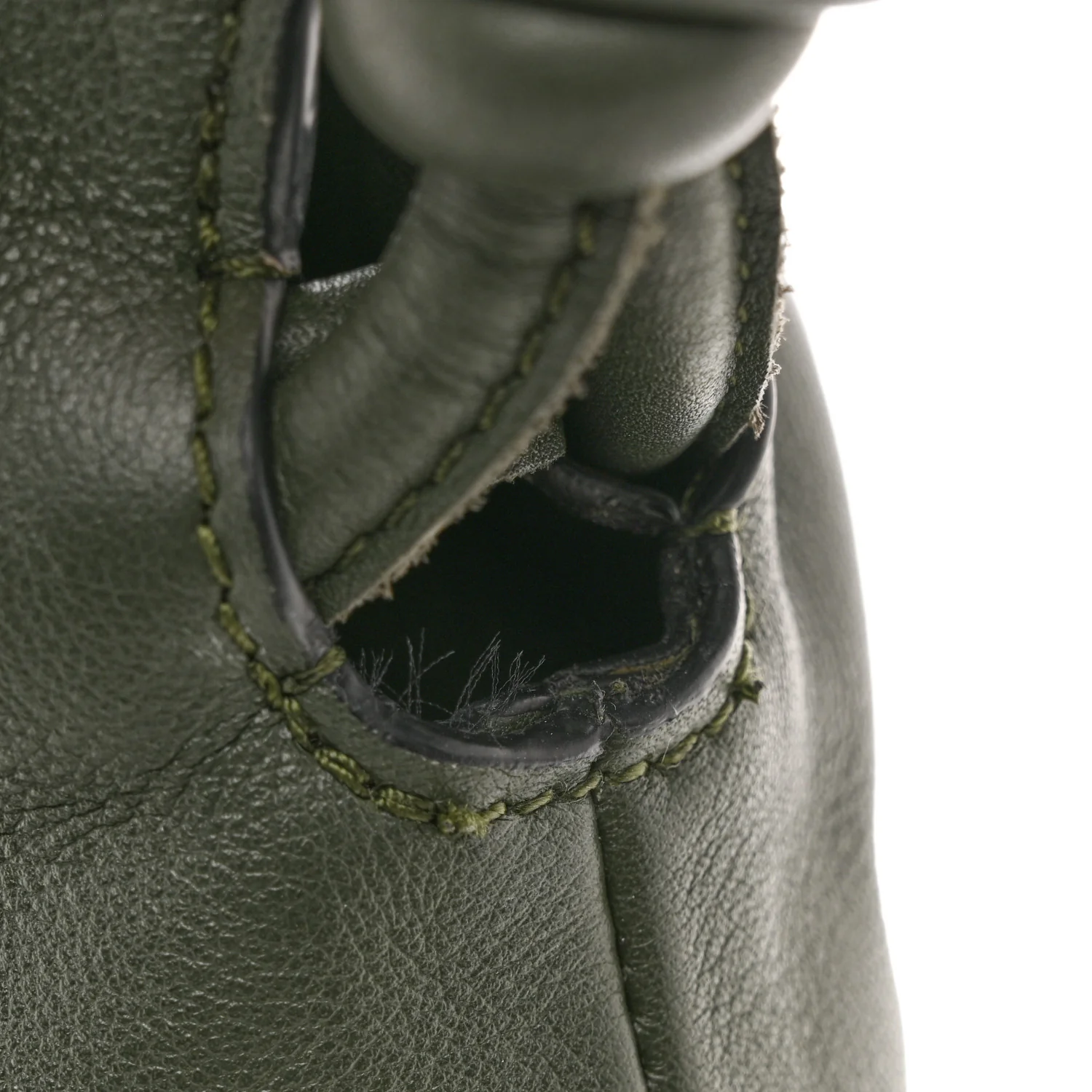 Calfskin Flamenco Knot Clutch Vintage Khaki - Image 27