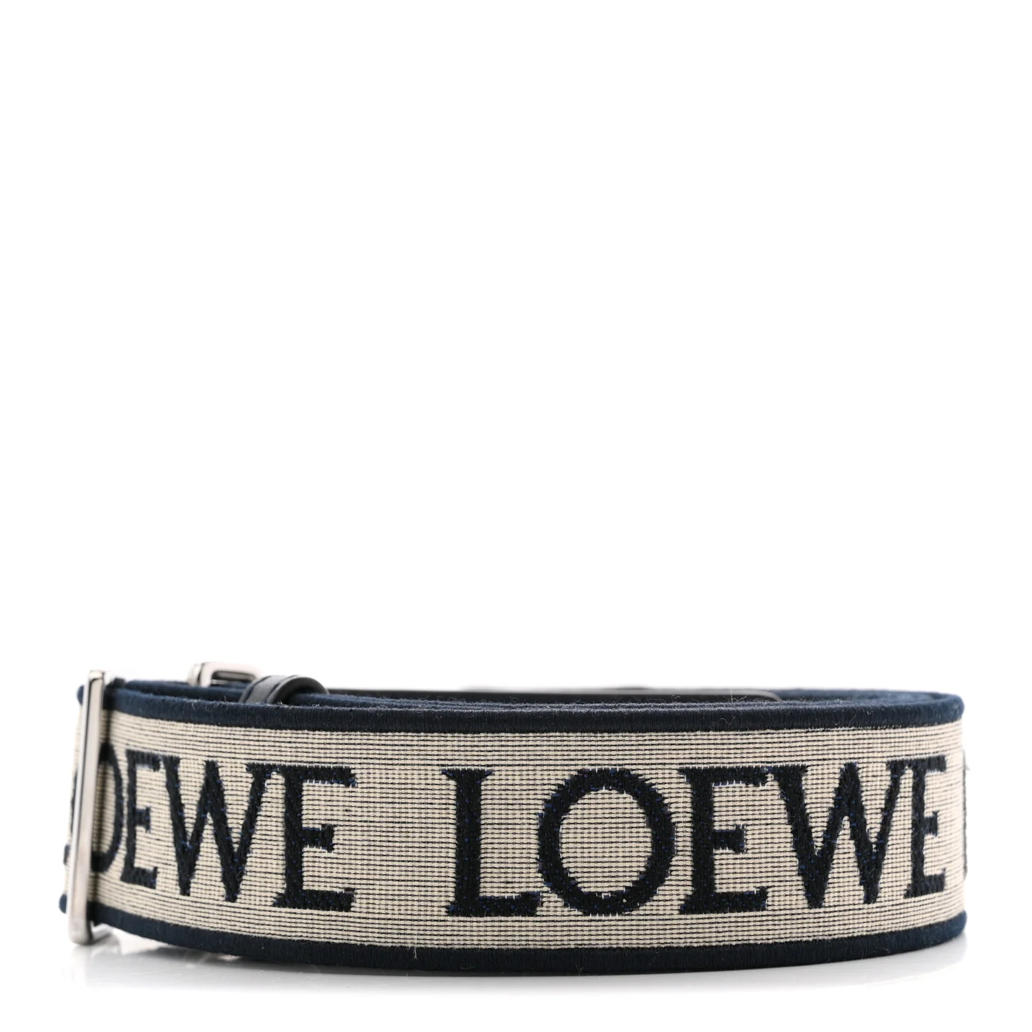Calfskin Jacquard Anagram Strap Navy Black - Image 2