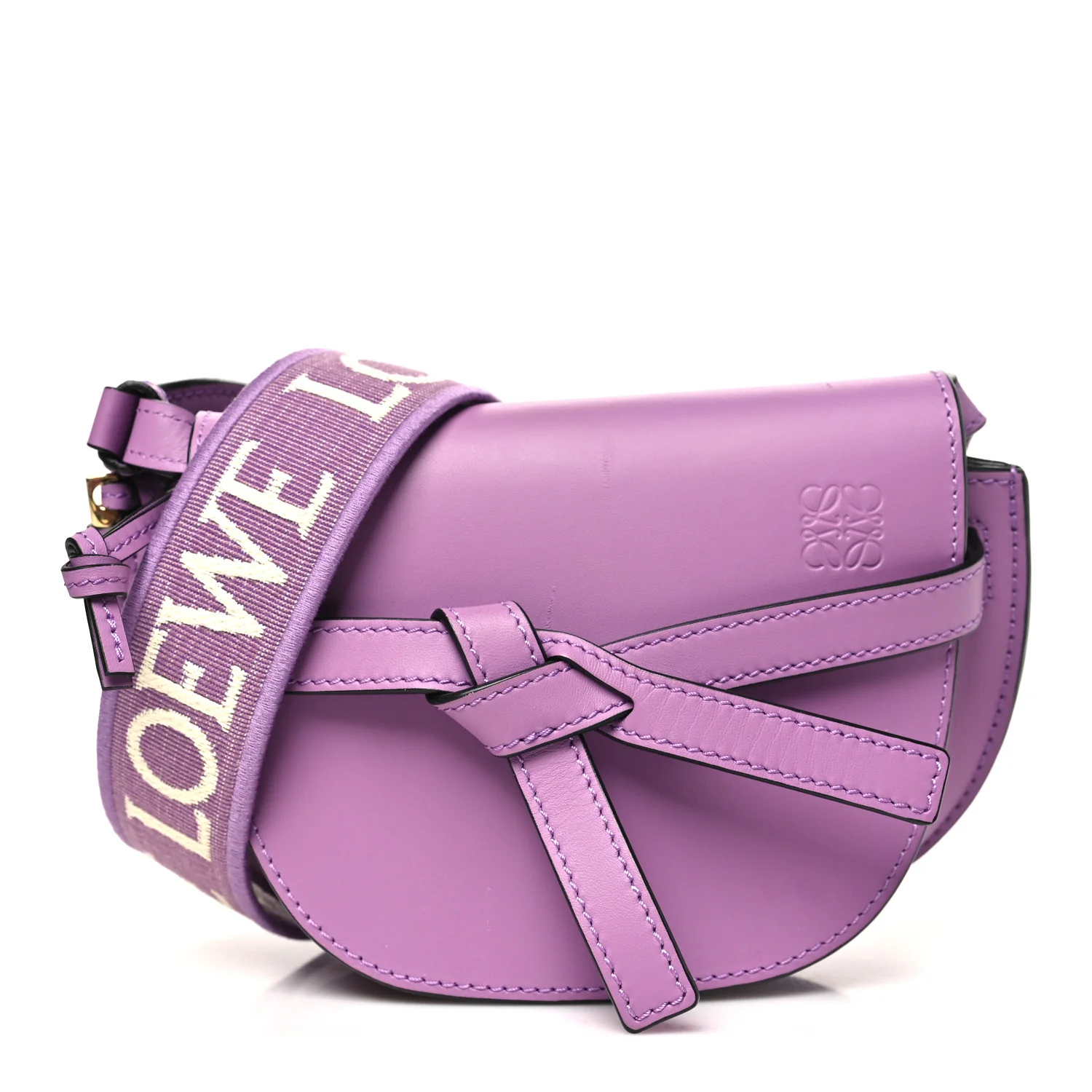 Calfskin Jacquard Mini Gate Dual Bag Guimauve