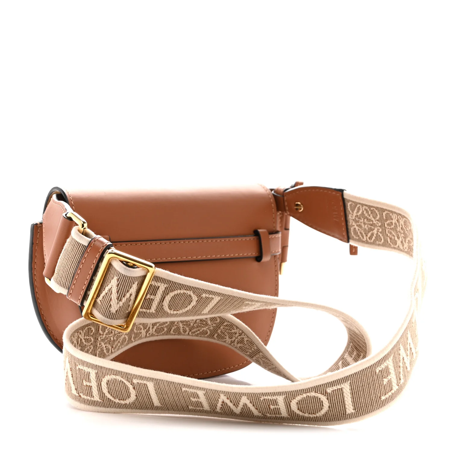 Calfskin Jacquard Mini Gate Dual Bag Tan - Image 3