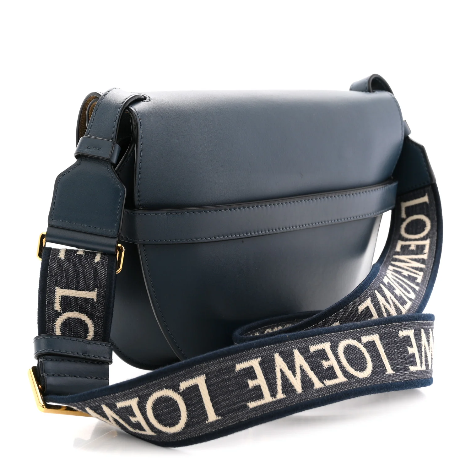 Calfskin Jacquard Small Gate Dual Bag Onyx Blue - Image 3