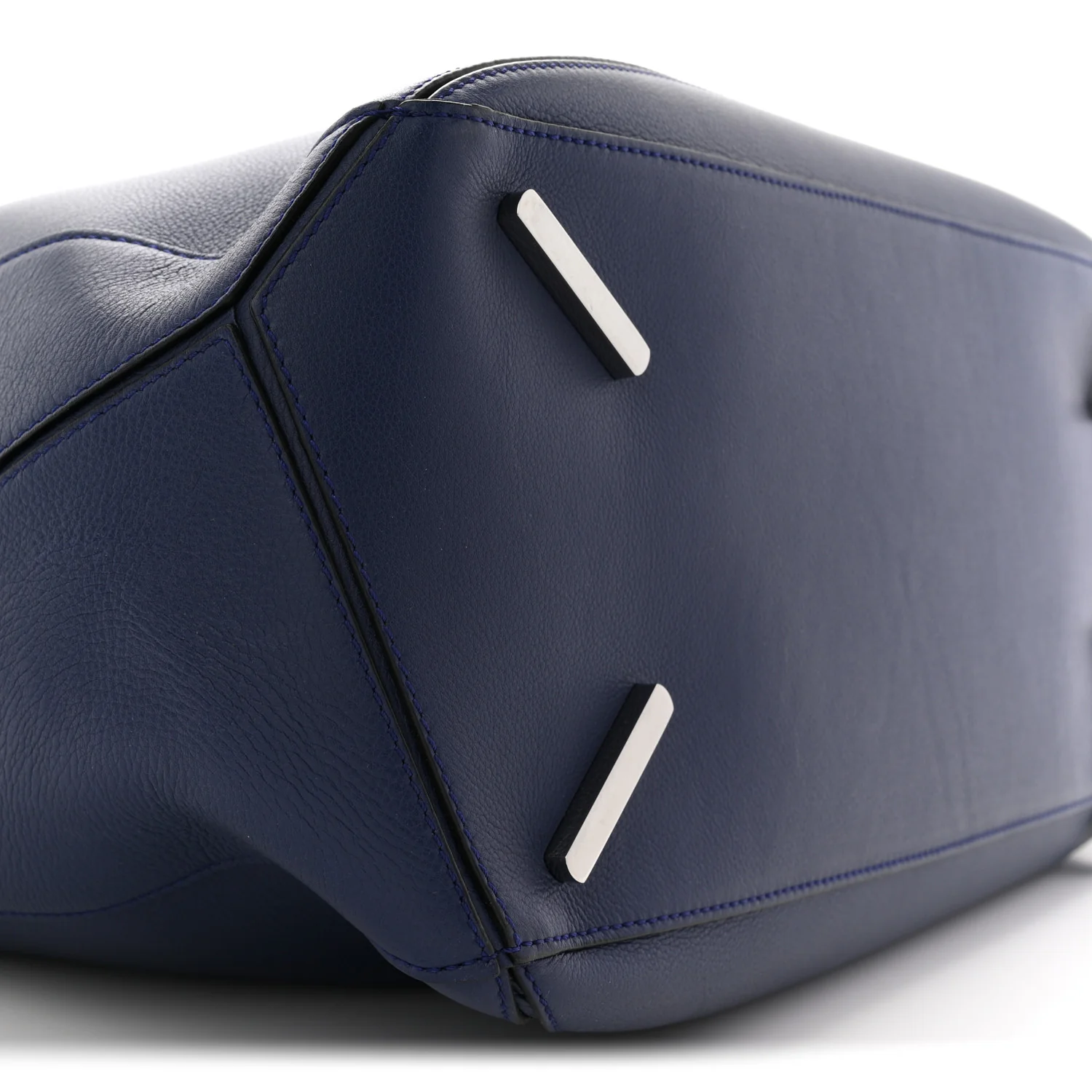Calfskin Large Puzzle Bag Navy - Image 9