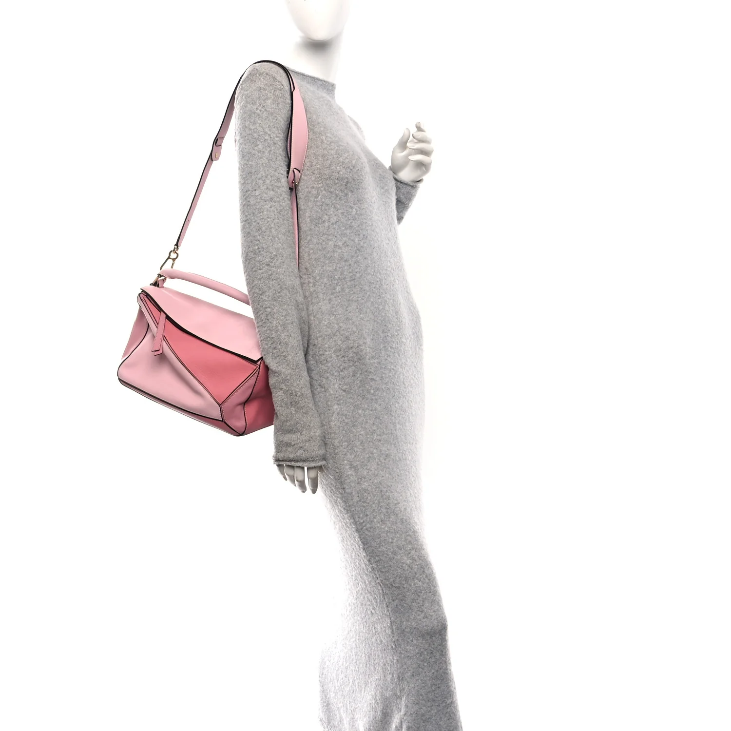 Calfskin Large Puzzle Bag Soft Pink - Image 2
