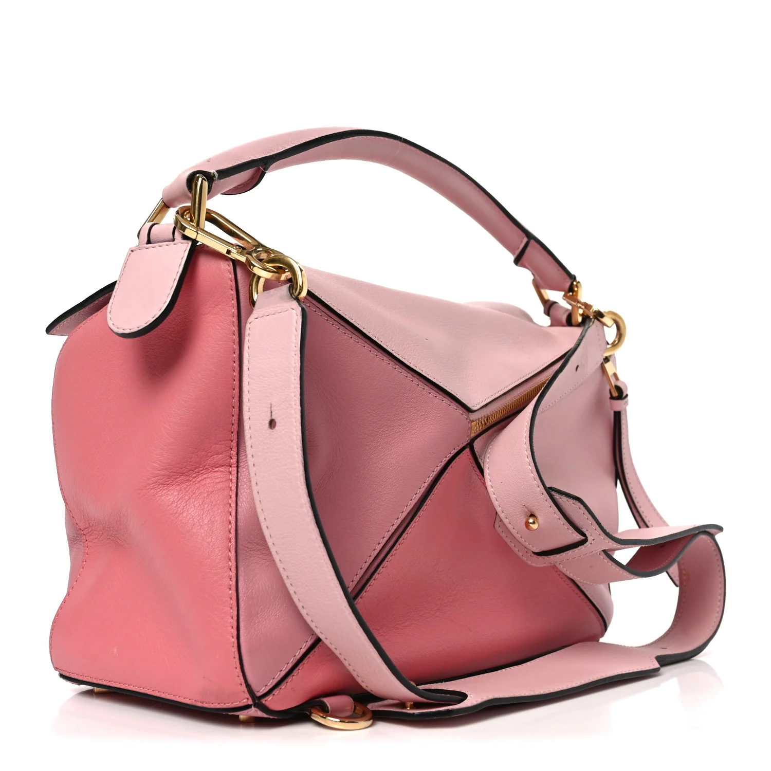 Calfskin Large Puzzle Bag Soft Pink - Image 3