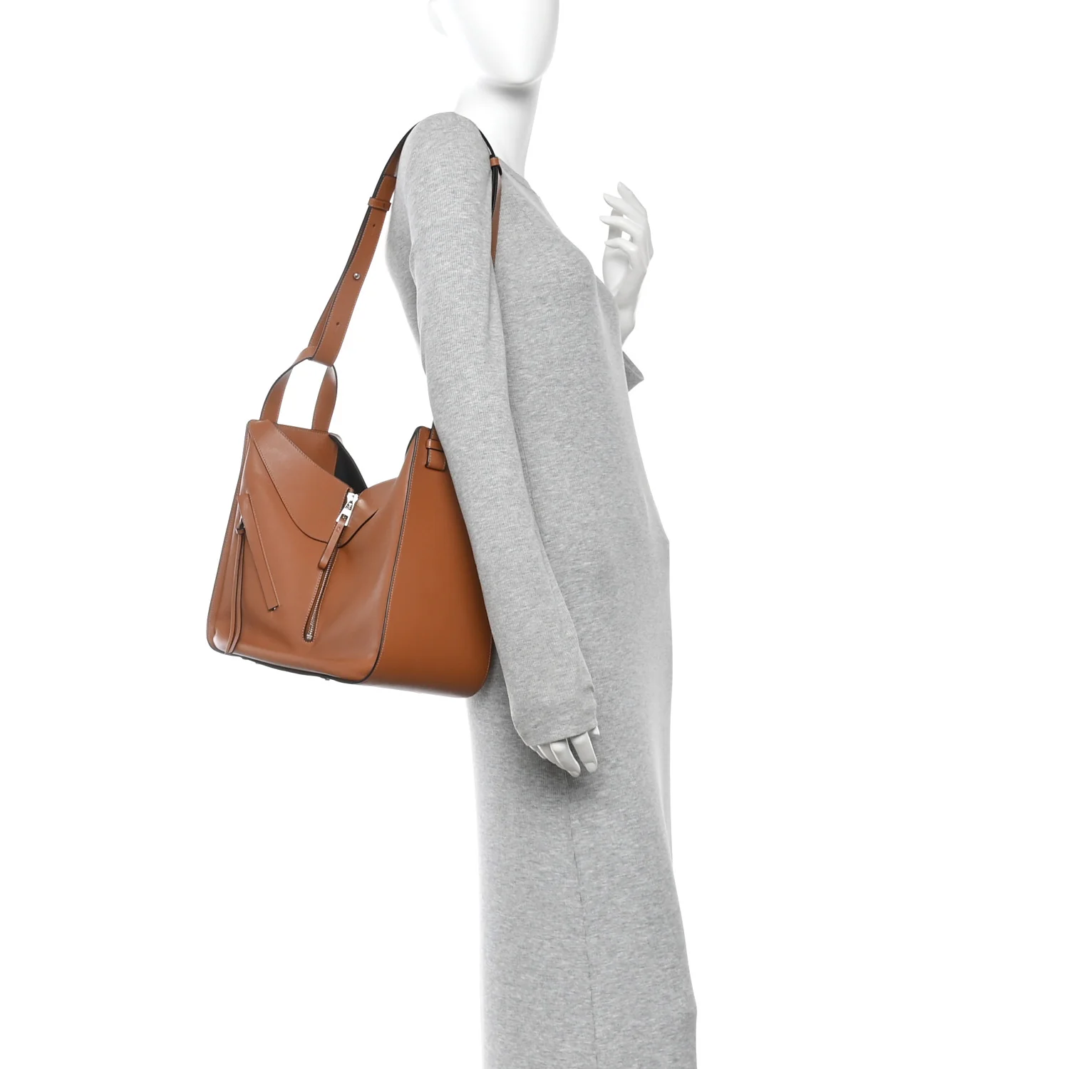 Calfskin Medium Hammock Shoulder Bag Tan - Image 2