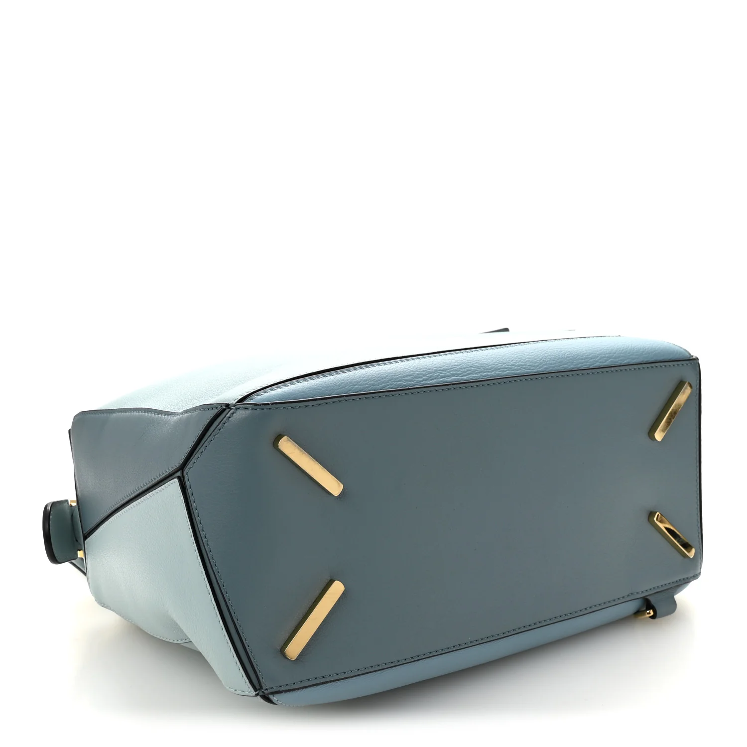 Calfskin Medium Puzzle Bag Aqua Light Blue Stone Blue - Image 4