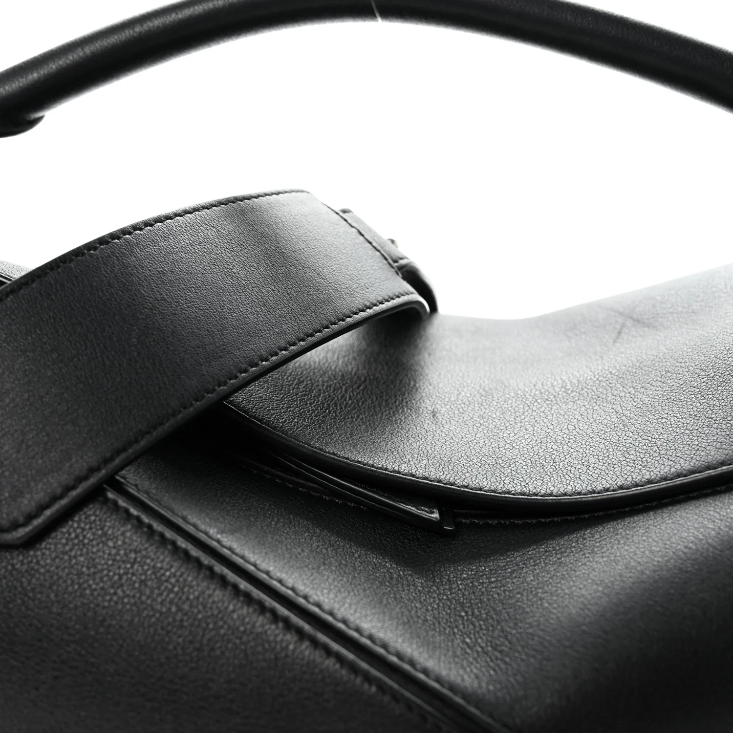 Calfskin Medium Puzzle Bag Black - Image 7