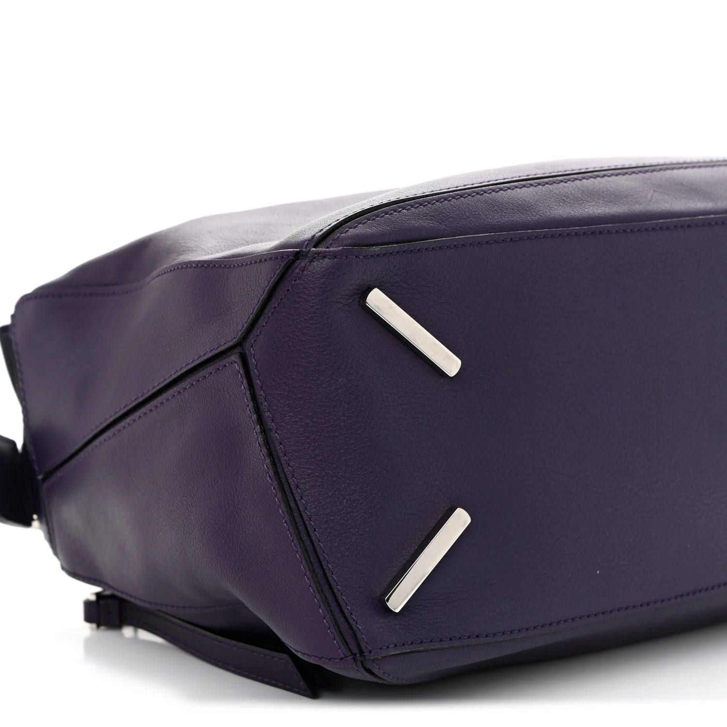 Calfskin Medium Puzzle Bag Purple - Image 9
