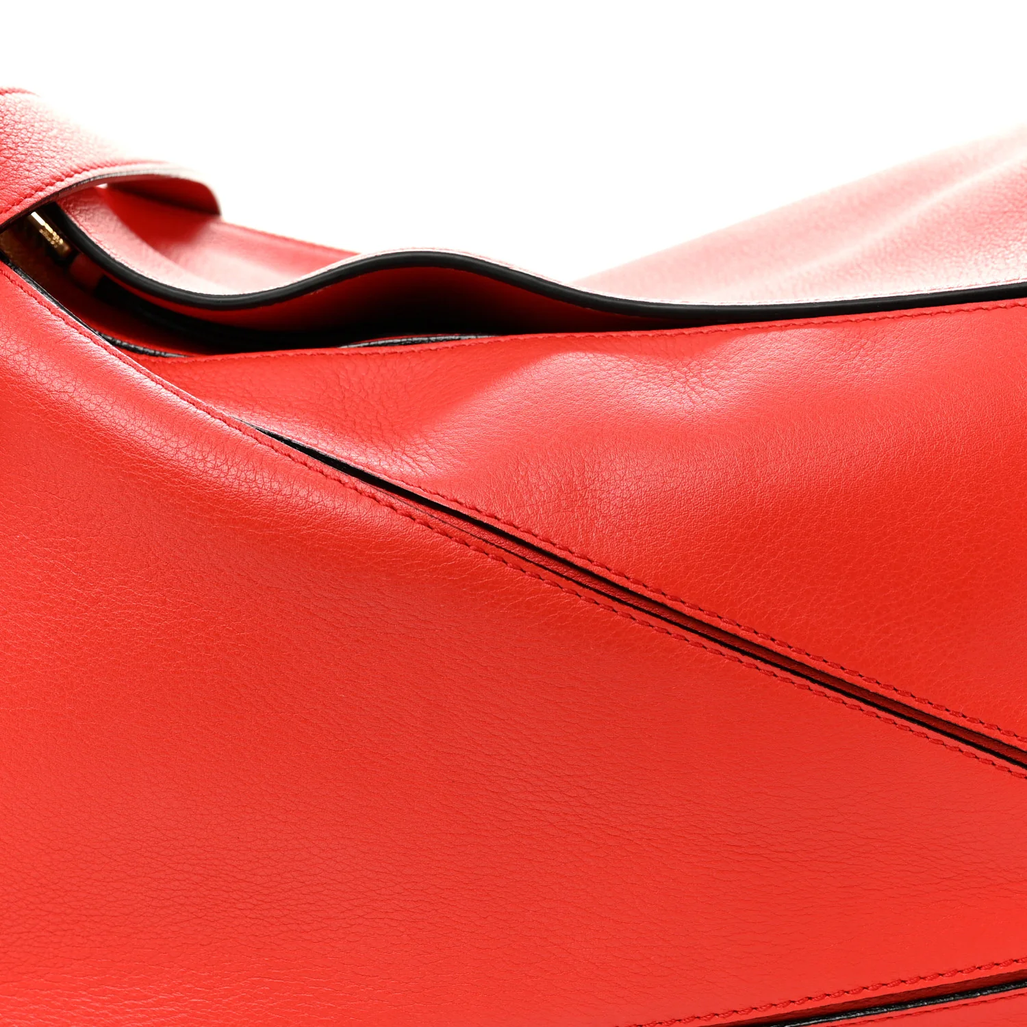Calfskin Medium Puzzle Bag Scarlet - Image 7