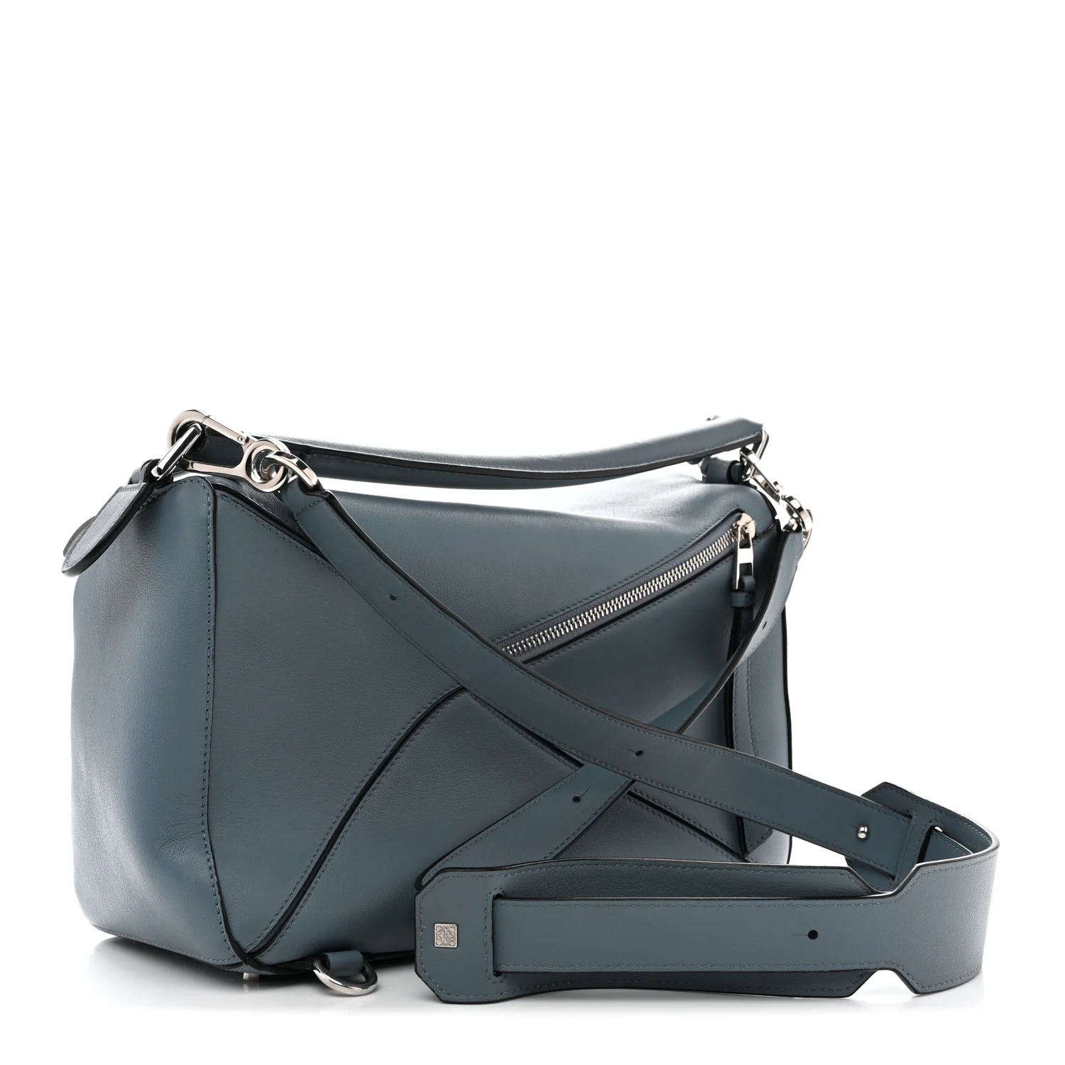 Calfskin Medium Puzzle Bag Stone Blue - Image 3