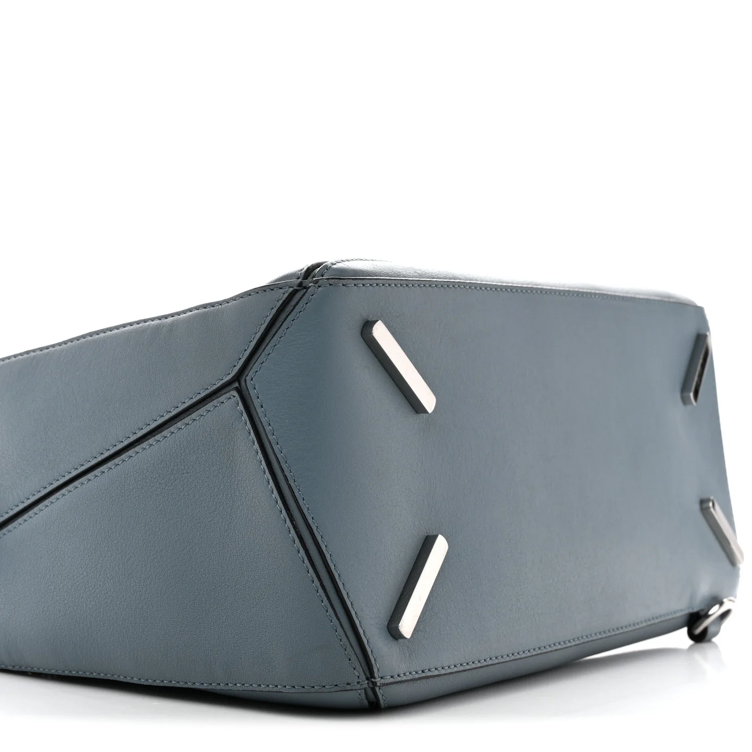 Calfskin Medium Puzzle Bag Stone Blue - Image 9