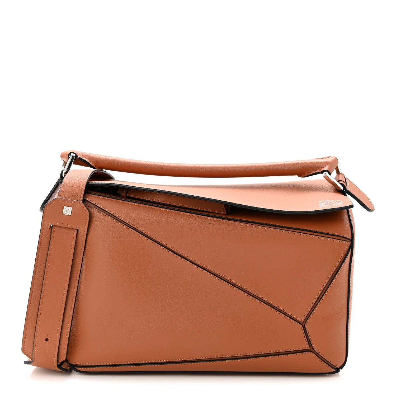Calfskin Medium Puzzle Bag Tan