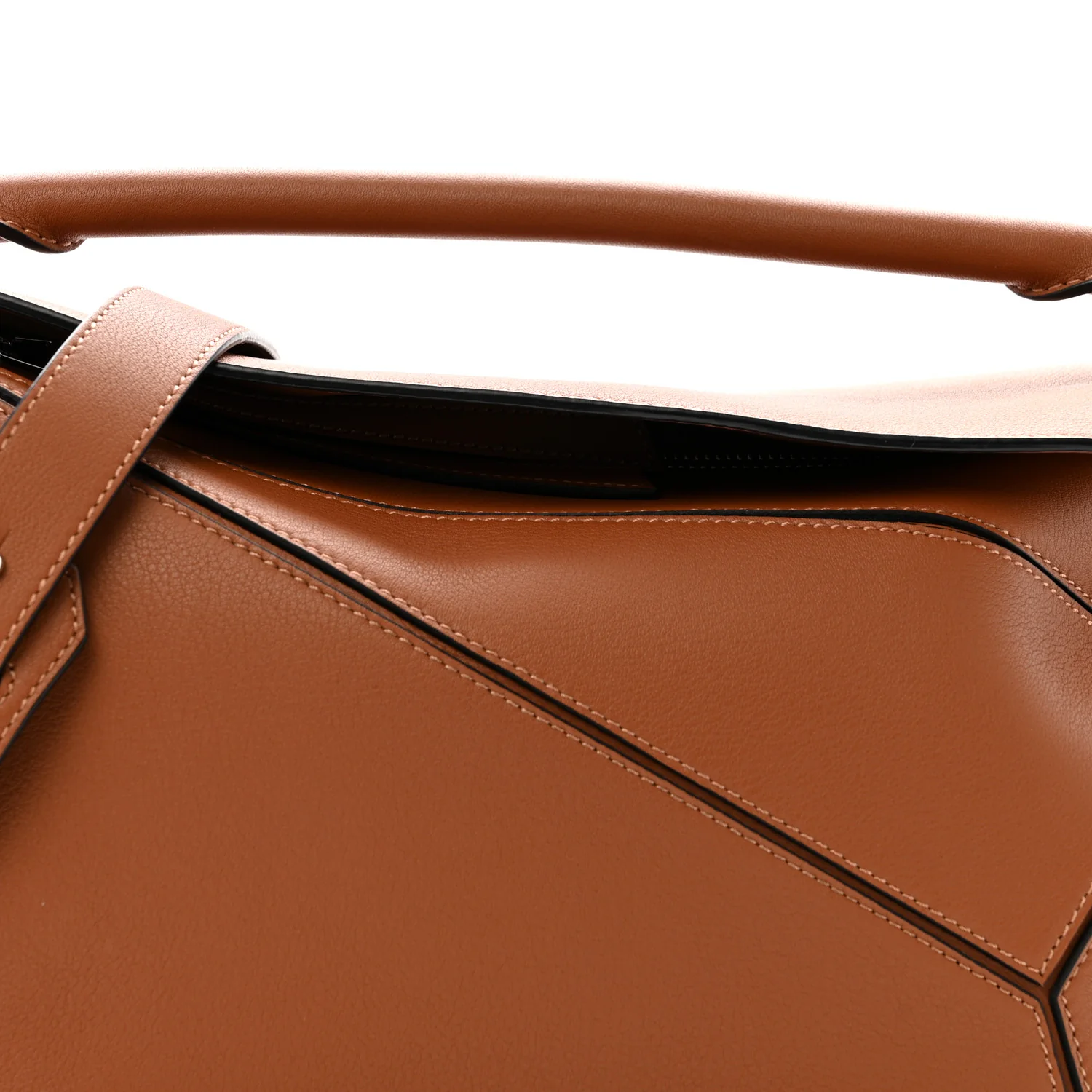 Calfskin Medium Puzzle Bag Tan - Image 7