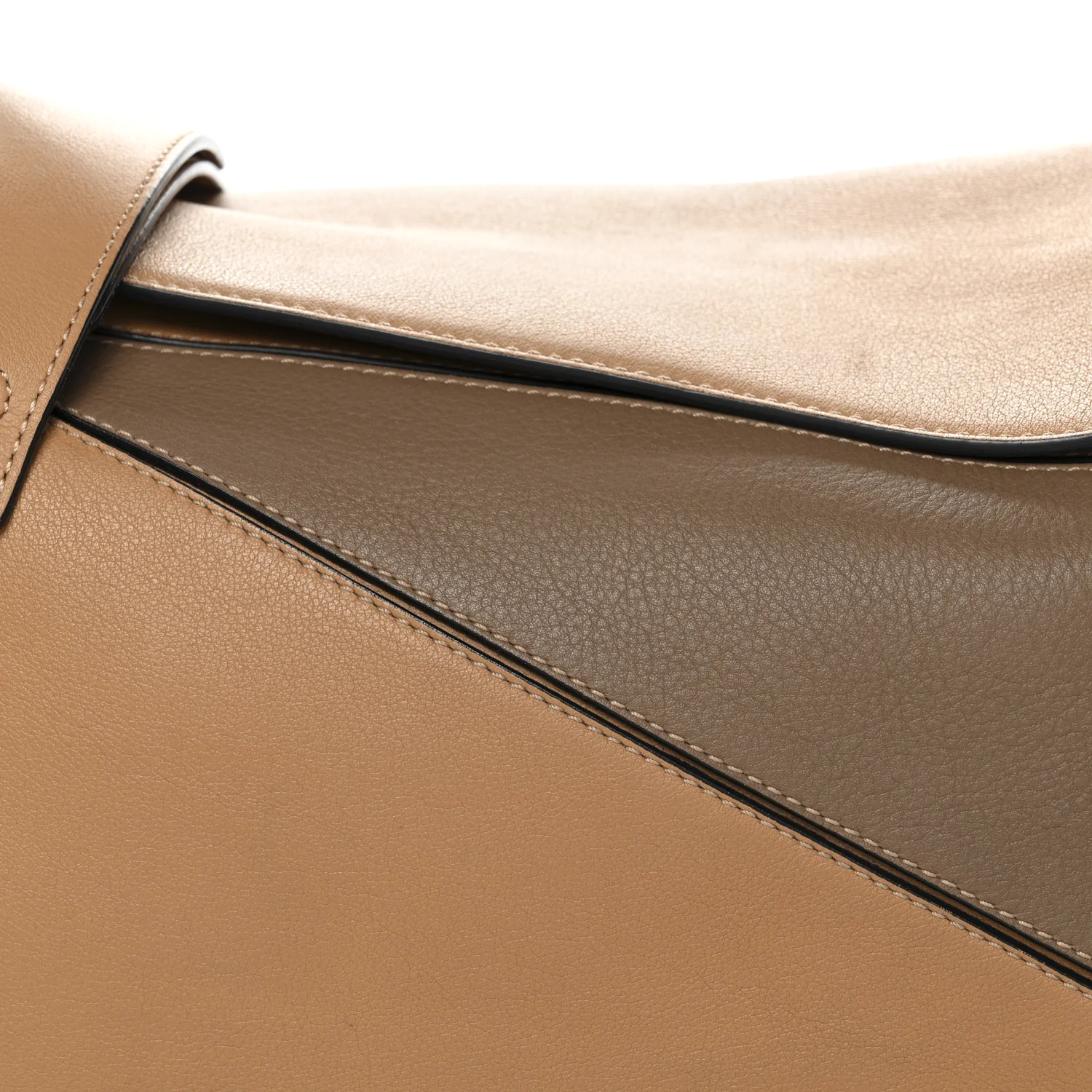 Calfskin Medium Puzzle Bag Warm Desert Mink - Image 8