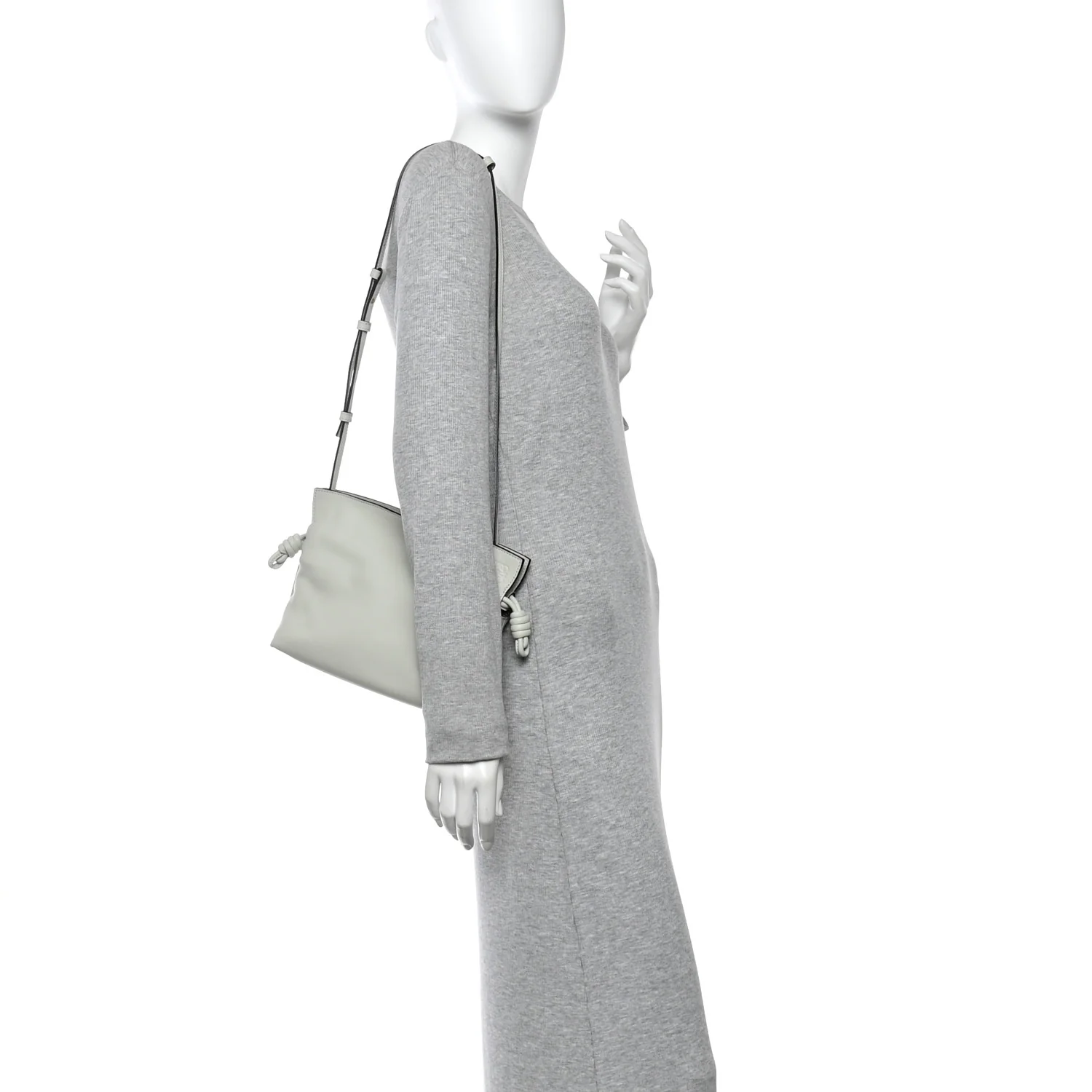 Calfskin Mini Flamenco Knot Clutch Light Celadon - Image 2