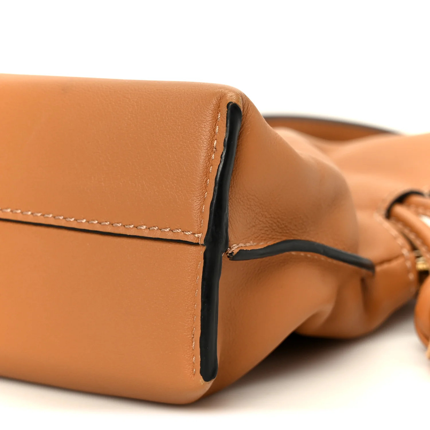 Calfskin Mini Flamenco Knot Clutch Warm Desert - Image 10