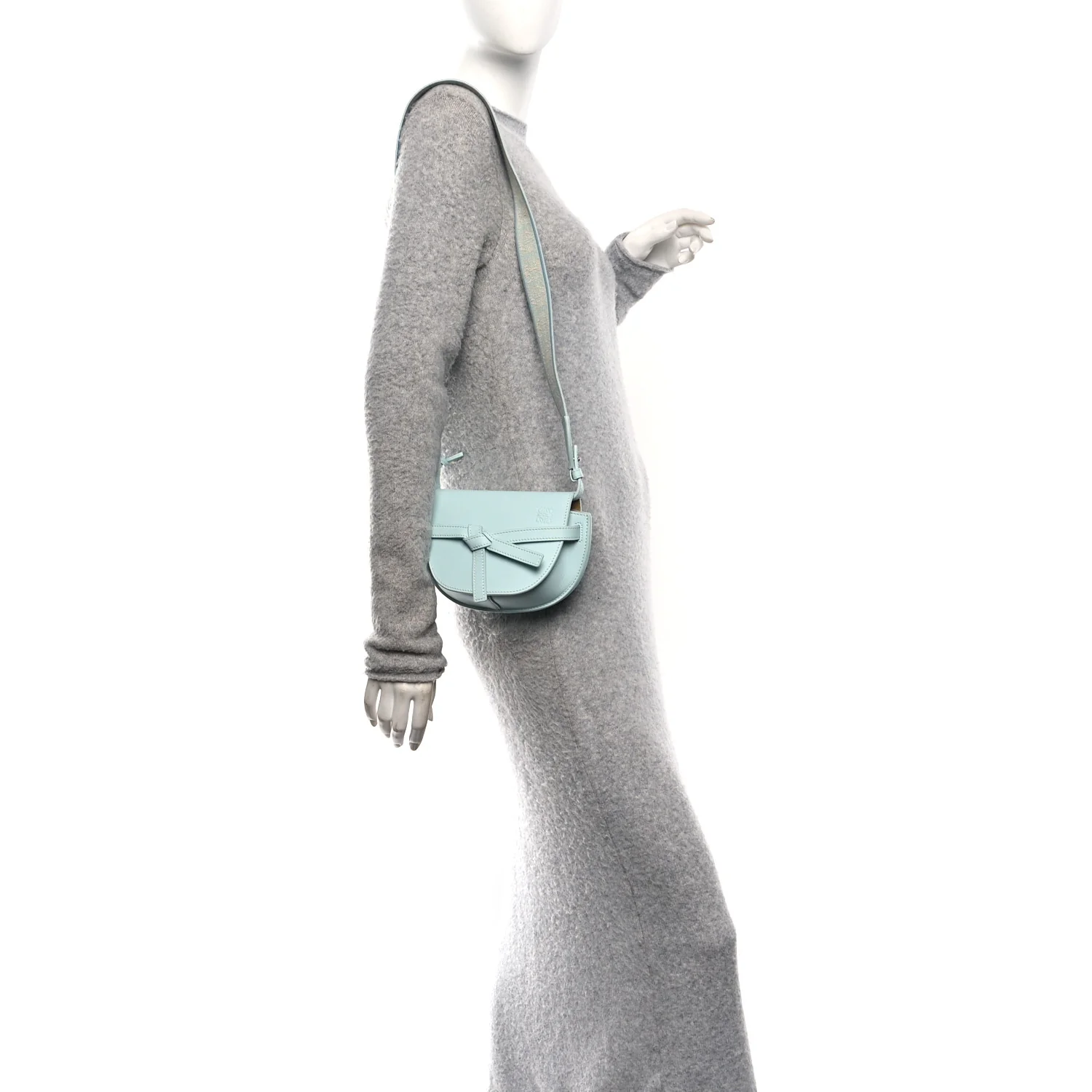 Calfskin Mini Gate Dual Bag Abyss Blue - Image 2
