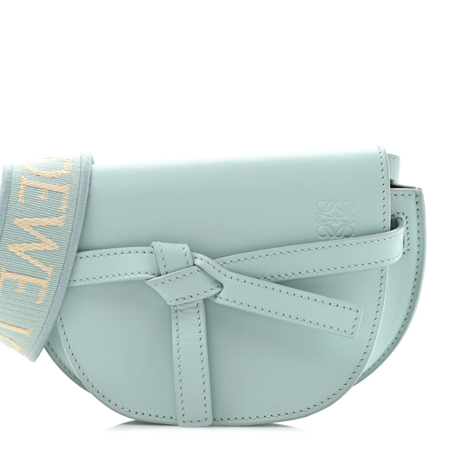 Calfskin Mini Gate Dual Bag Abyss Blue - Image 8