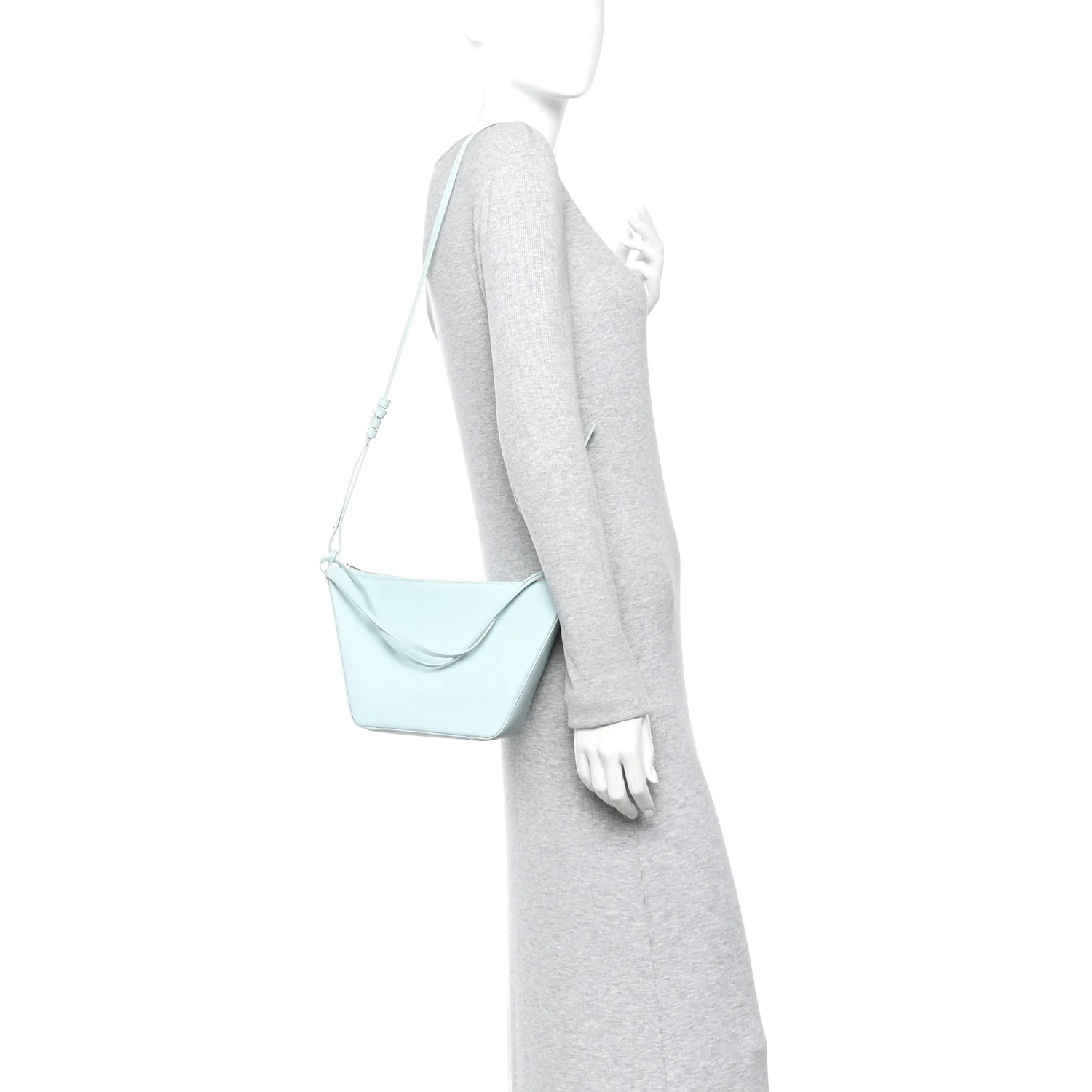 Calfskin Mini Hammock Hobo Soft Blue Iceberg - Image 2