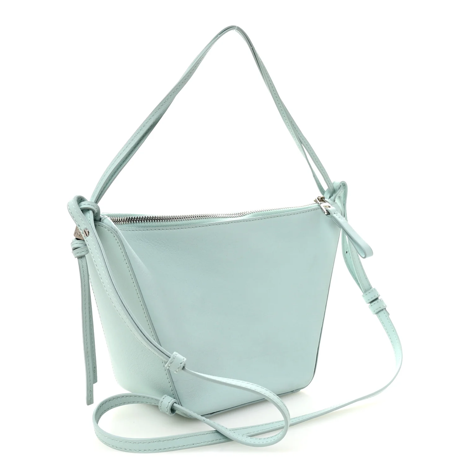Calfskin Mini Hammock Hobo Soft Blue Iceberg - Image 3