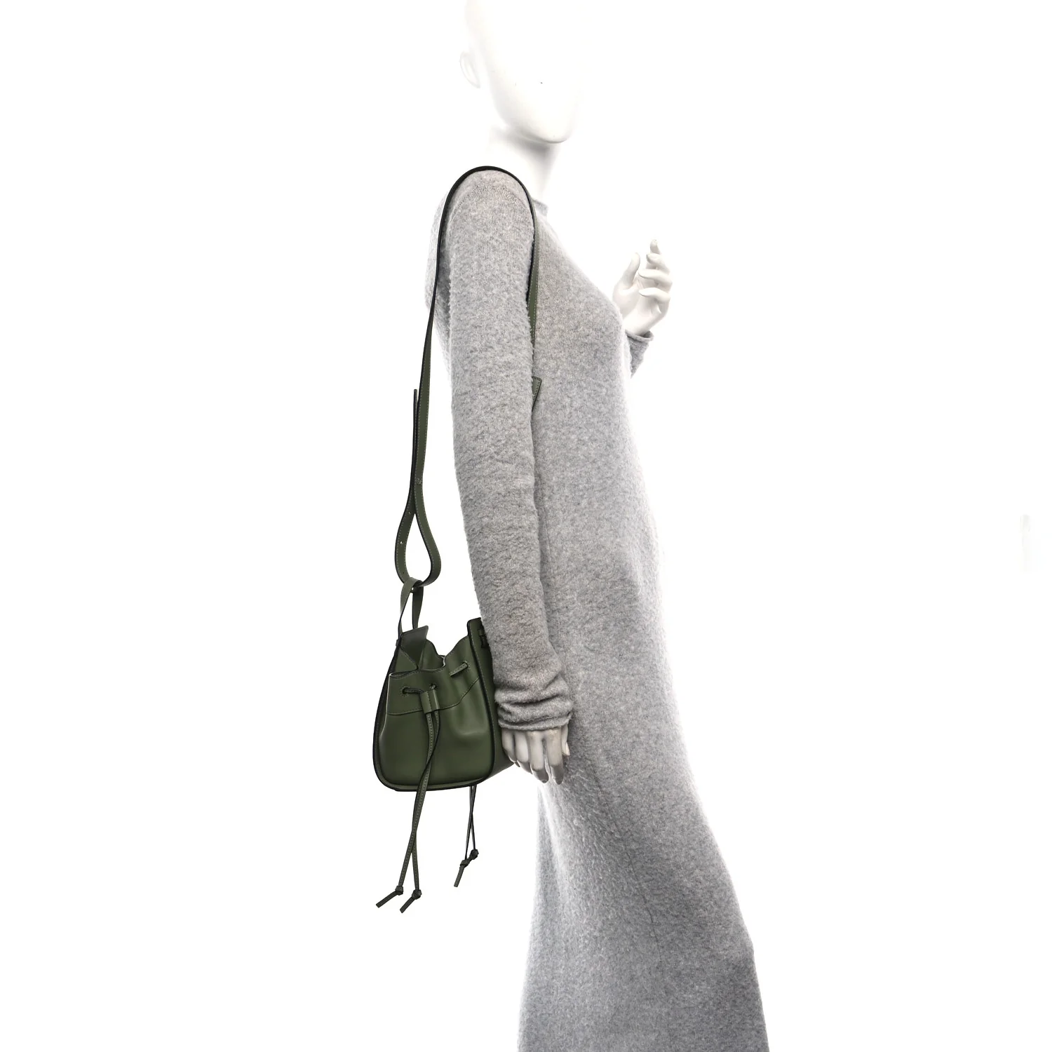 Calfskin Mini Hammock Shoulder Bag Avocado - Image 2